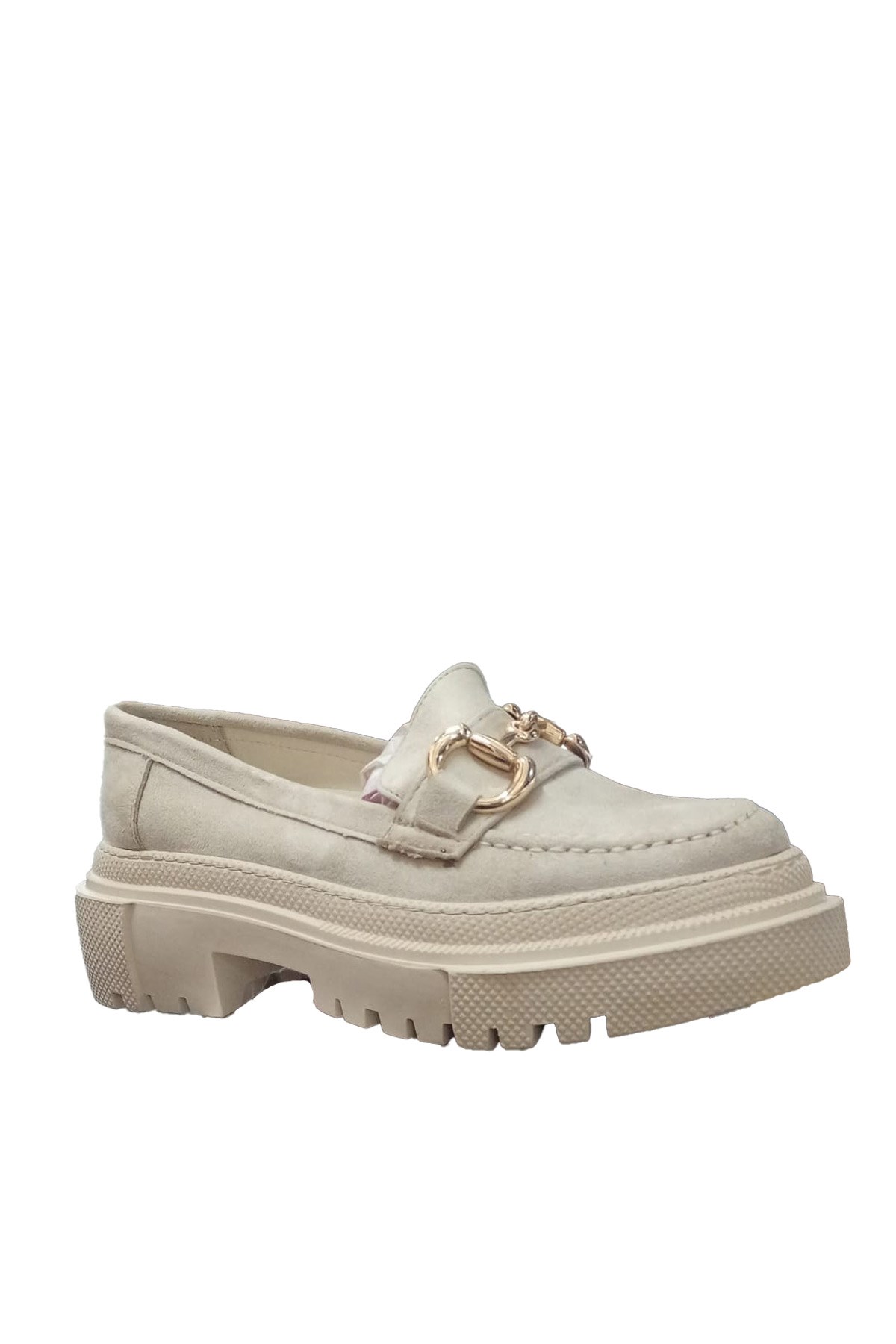 Kadın Krem Süet 5cm Yüksek Özel Kalın Taban Sert Dayanıklı Şık Tarz Loafer Ayakkabı B2371-SMART Kadın Krem Süet 5cm Yüksek Özel Kalın Taban Sert Dayanıklı Şık Tarz Loafer Ayakkabı B2371-SMART