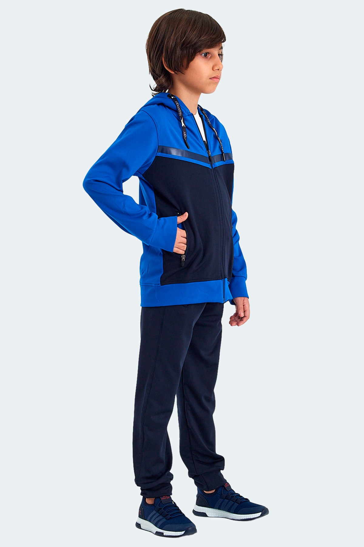 Slazenger NOON Erkek Çocuk Eşofman Takımı Lacivert / Saks Mavi ST24EC015