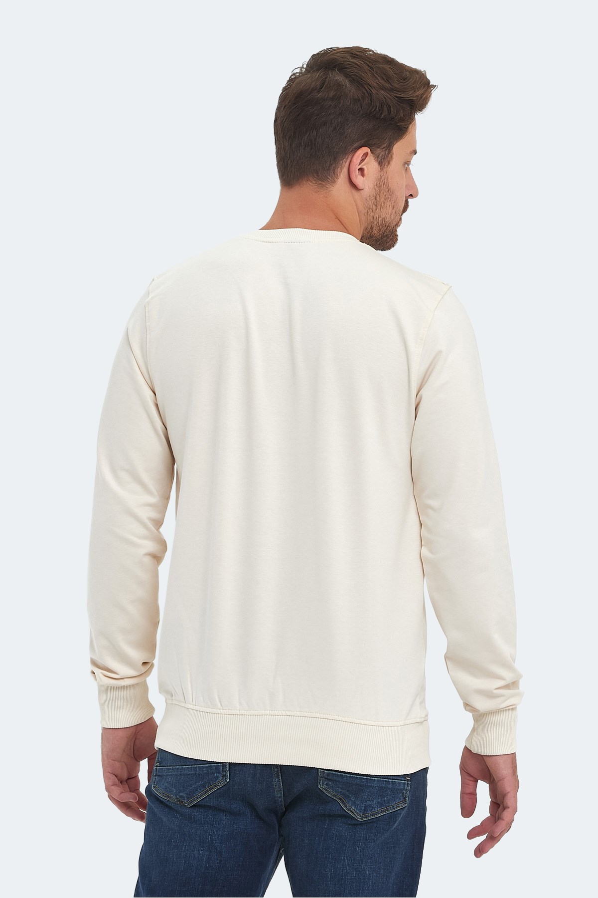 Slazenger ORTWIN Erkek  Bej Sweatshirt ST23WE146 Bej