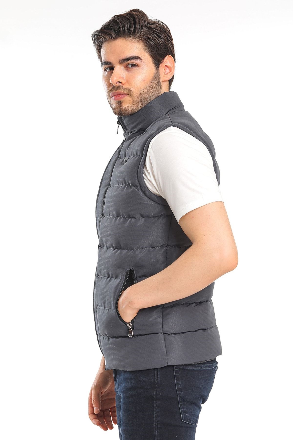 Slazenger ZULA Erkek Yelek Gri ST21YE010