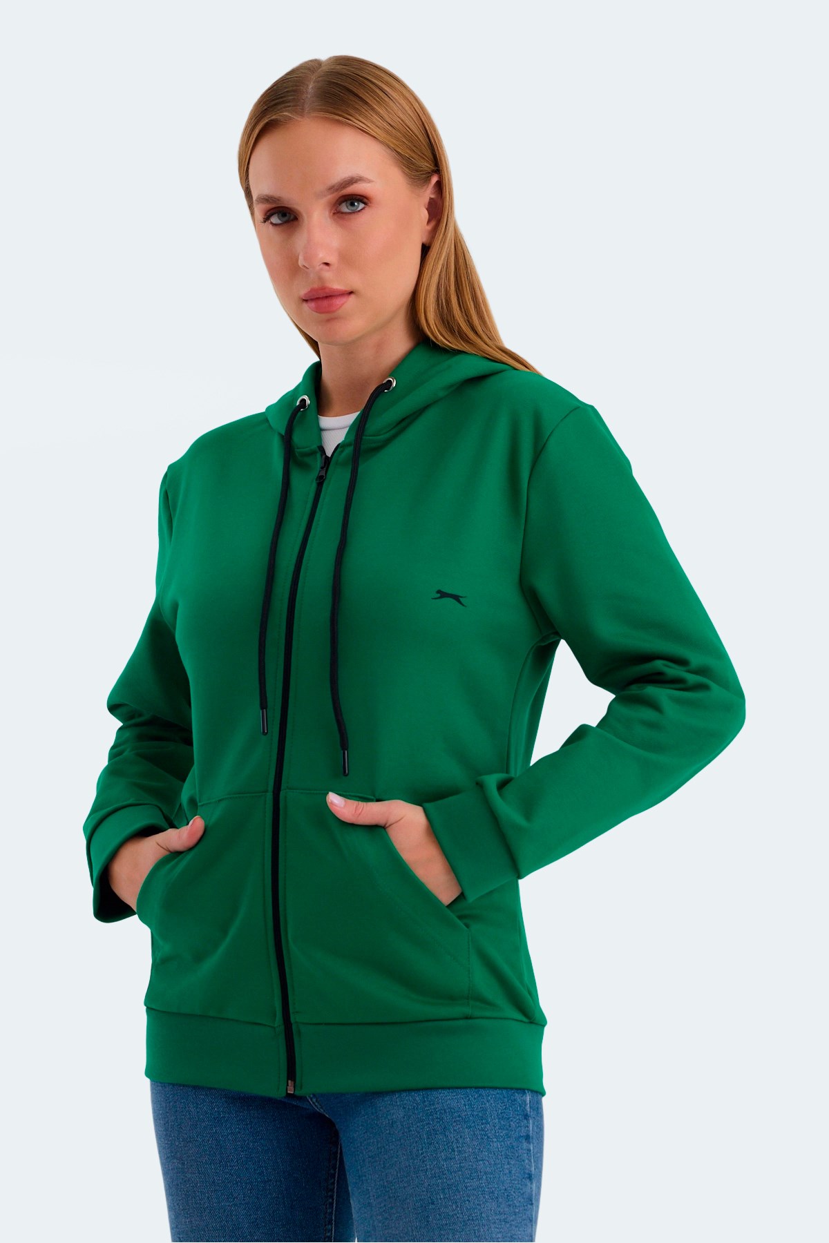 Slazenger KATYA Kadın Fermuarlı Kapüşonlu Cepli Nane Sweatshirt Slazenger KATYA Kadın Fermuarlı Kapüşonlu Cepli Nane Sweatshirt