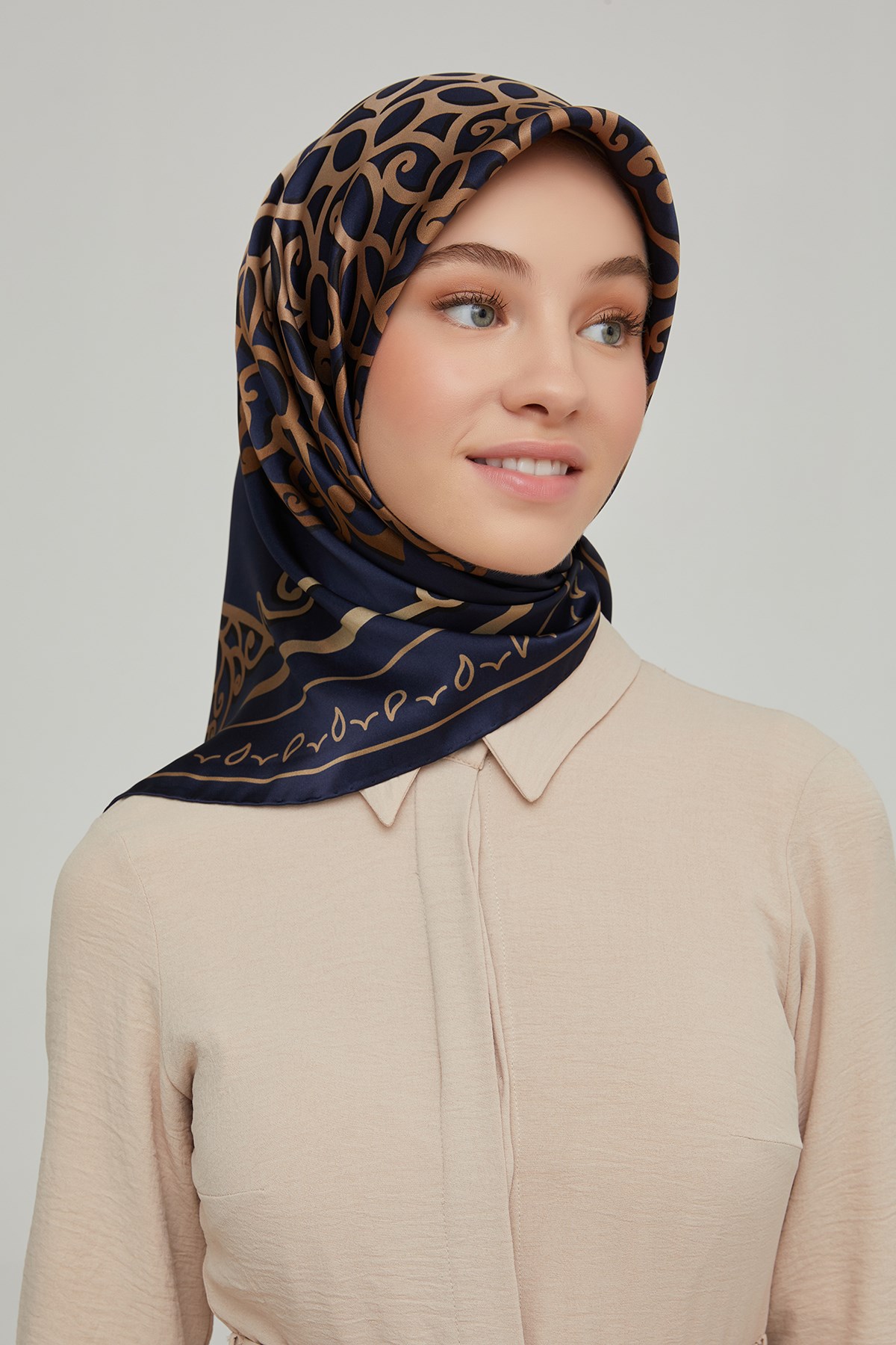 Armine ARMİNE İPEK EŞARP 8650D (TWİLL) (NOSTALJİ)-09 E21KA8650D04