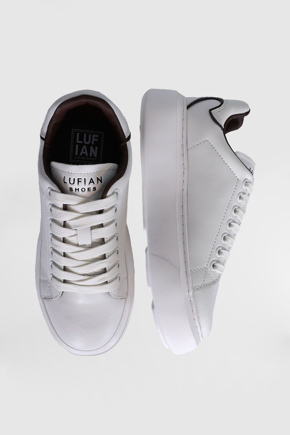 Hakiki Deri Bağcıklı Günlük Kadın Sneaker Ayakkabı Lufian Amy Beyaz Sneaker Hakiki Deri Bağcıklı Günlük Kadın Sneaker Ayakkabı Lufian Amy Beyaz Sneaker