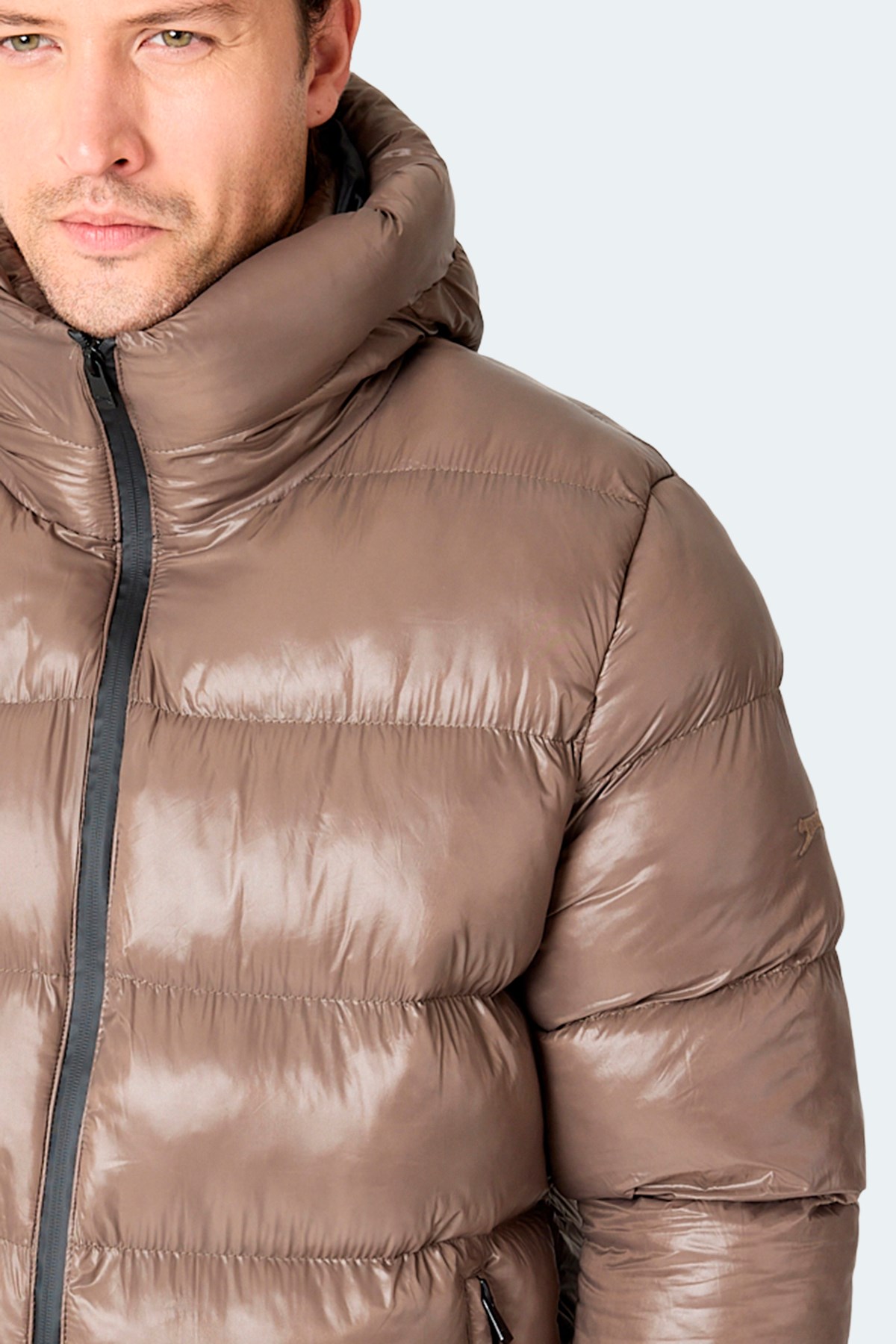 Slazenger HOOT Erkek Kapüşonlu Şişme Kahve Mont & Kaban ST25JE034 Slazenger HOOT Erkek Kapüşonlu Şişme Kahve Mont & Kaban ST25JE034