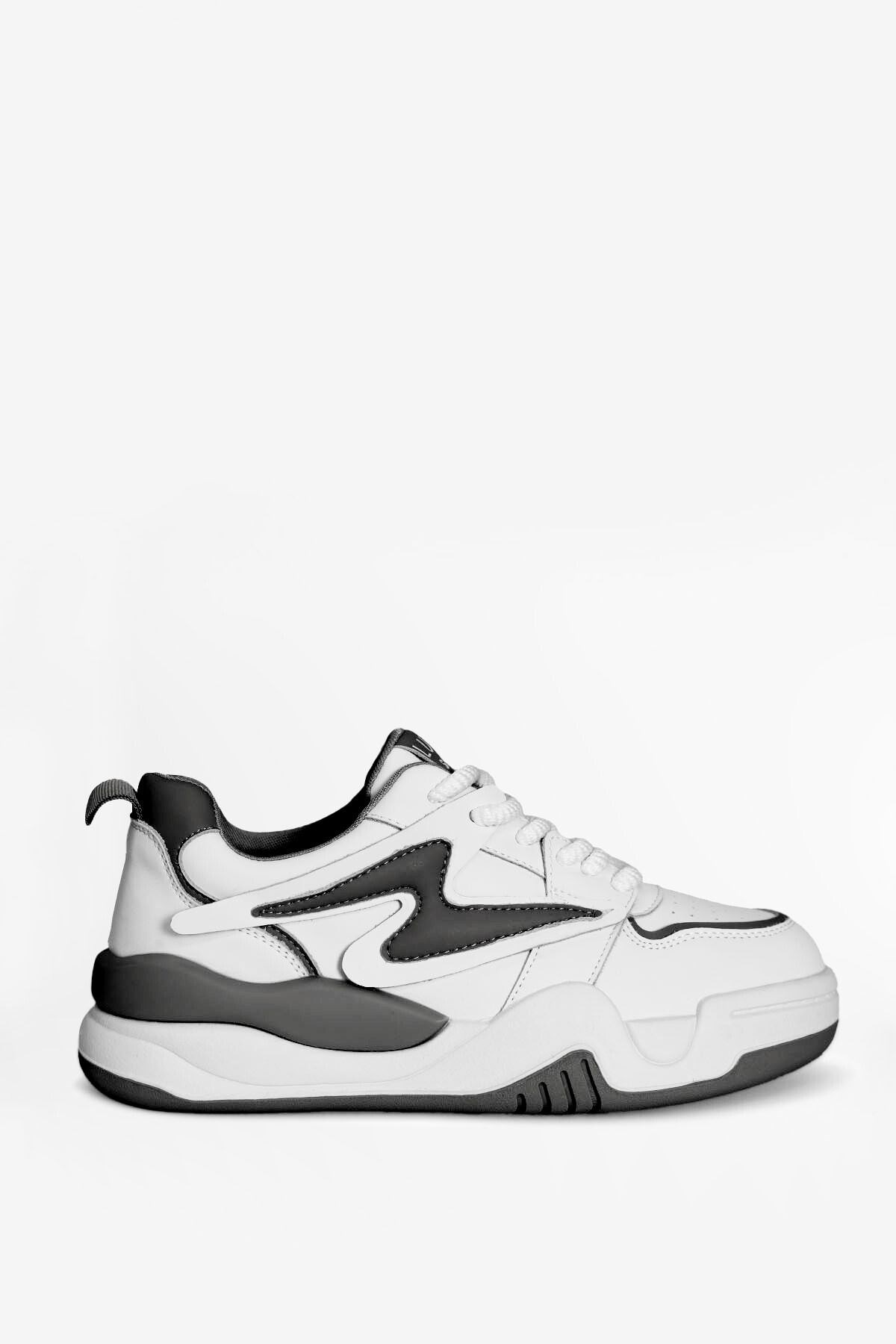 Hakiki Deri Bağcıklı Maya Sneaker Kadın Ayakkabı Siyah Beyaz Sneaker Hakiki Deri Bağcıklı Maya Sneaker Kadın Ayakkabı Siyah Beyaz Sneaker