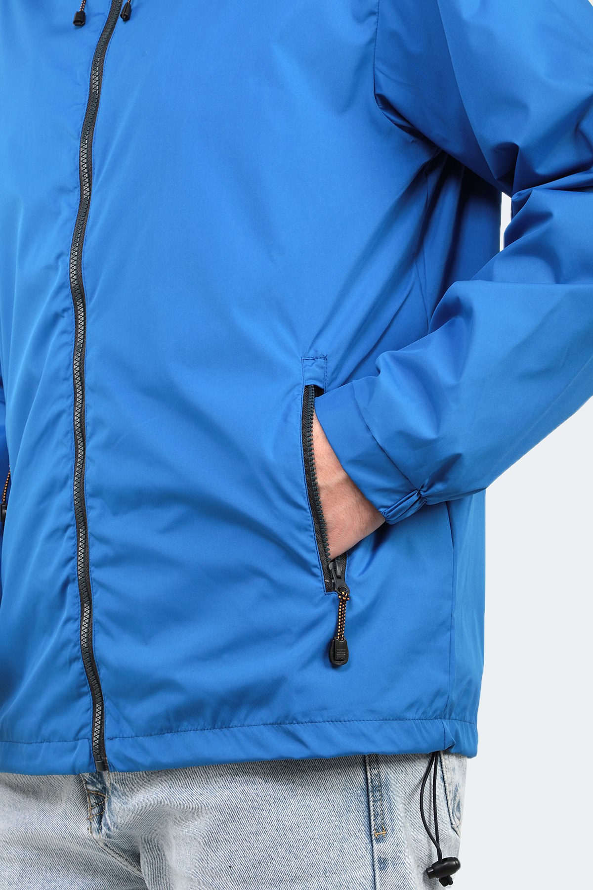 Slazenger OFANS Erkek  Saks Mavi Yağmurluk ST21JE060
