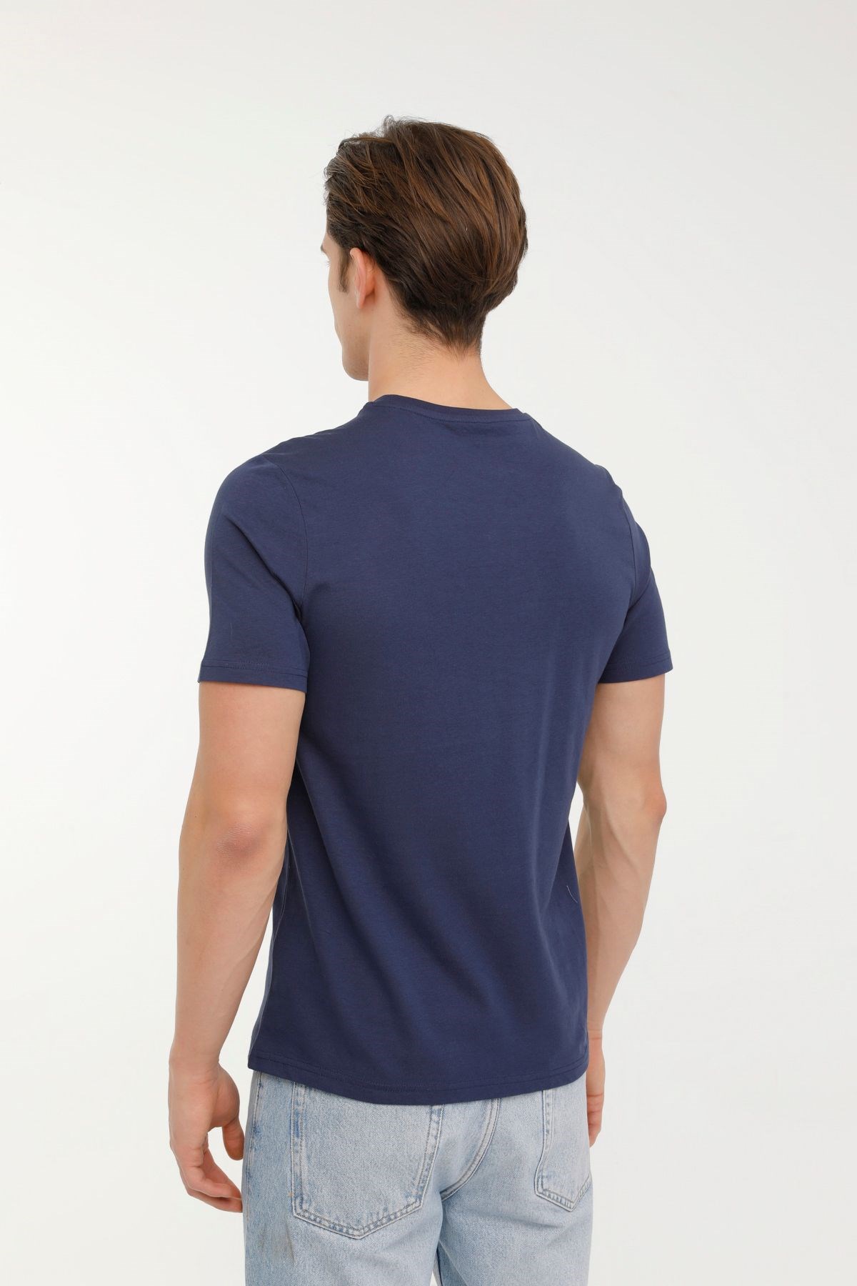 Kinetix M-SN220 BSC T-SHIRT 4FX Lacivert Erkek Kısa Kol T-Shirt M-SN220 BSC T-SHIRT 4FX