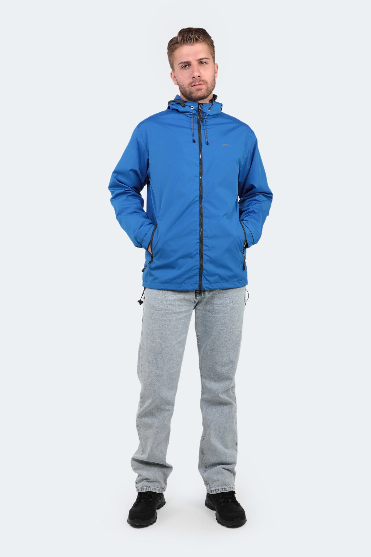 Slazenger OFANS Erkek  Saks Mavi Yağmurluk ST21JE060