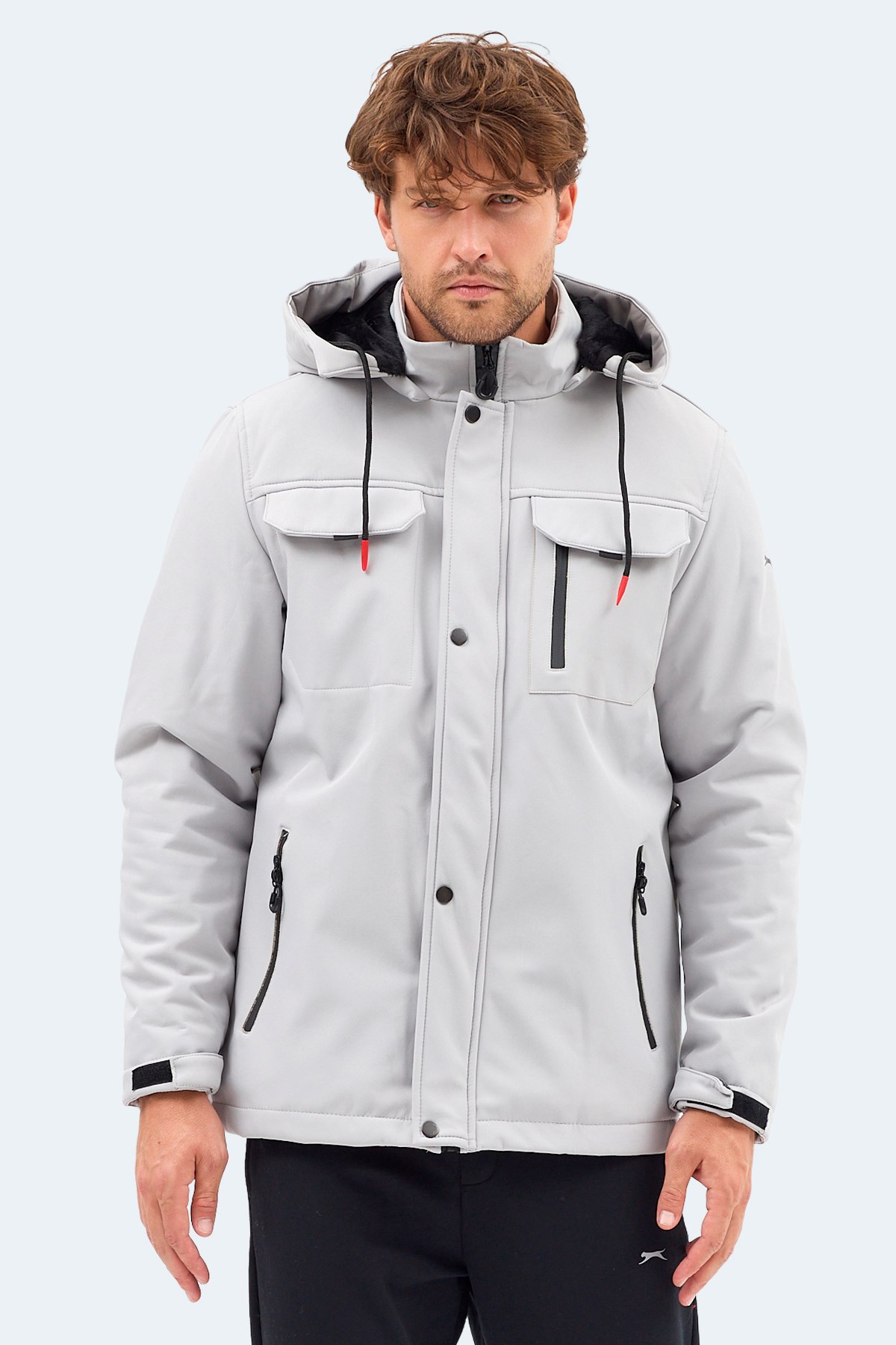 Slazenger GLEAM Taş Gri Erkek Mont & Kaban ST25JE011-280