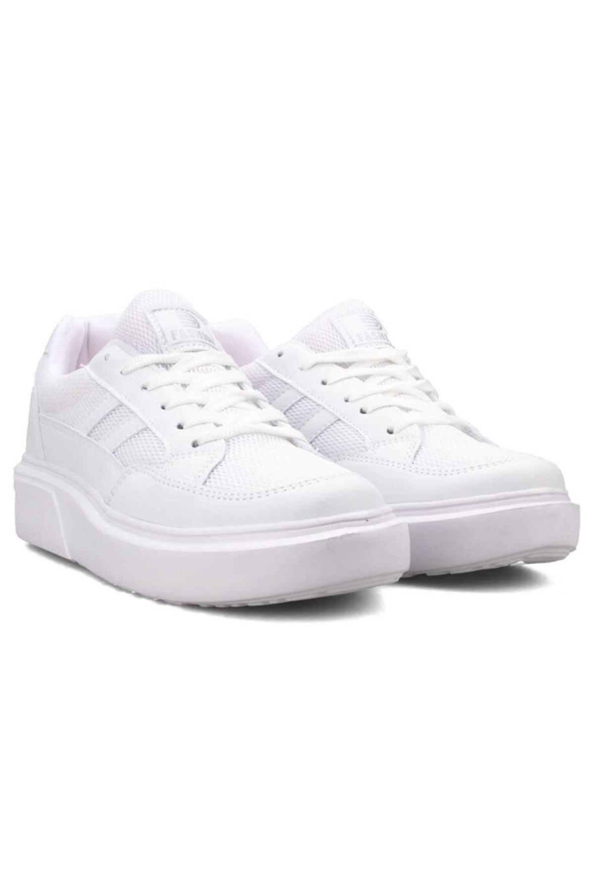 DarkStep 151 Beyaz Anorak Kalın Taban Sneaker Ayakkabı AY1435
