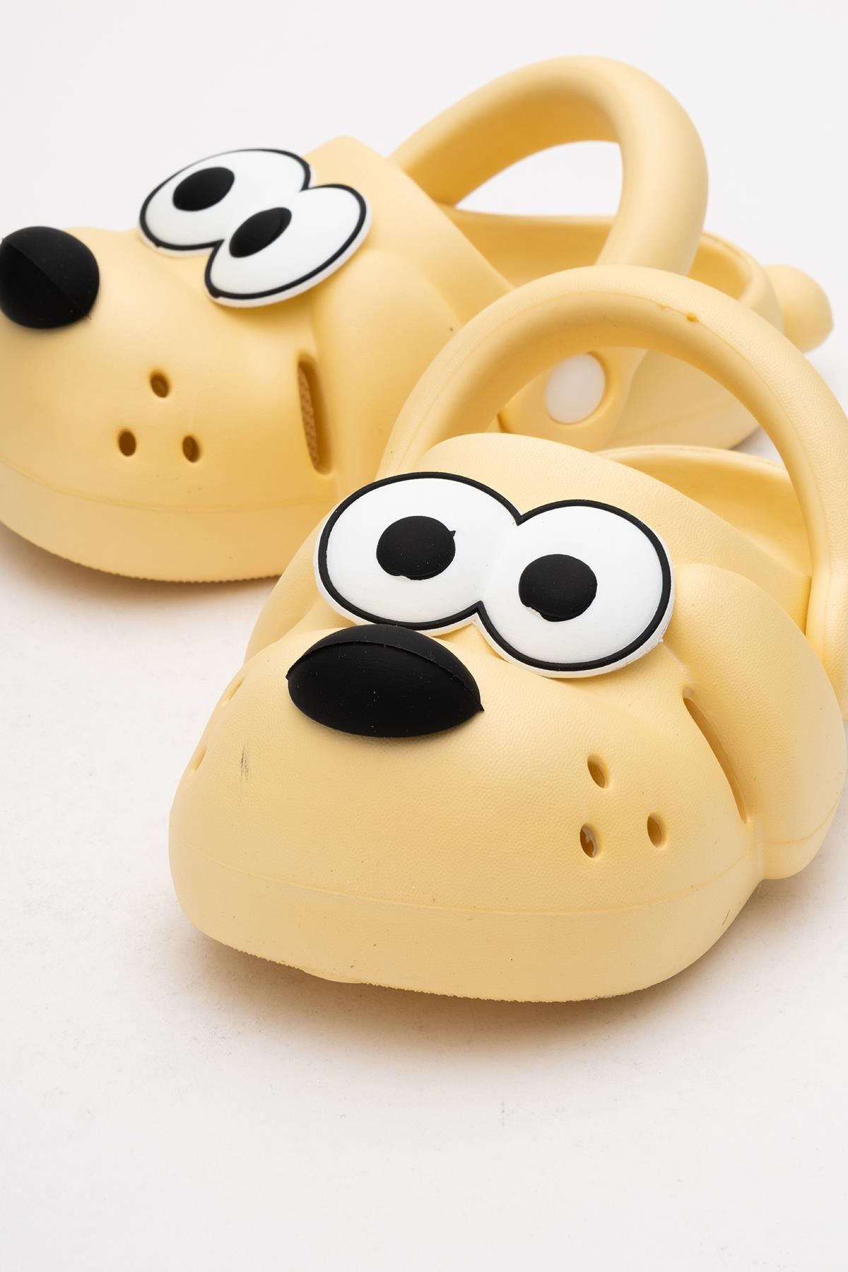 Doggy Sarı Köpek Figürlü Sevimli Günlük Bahçe Sahil Plaj Kreş Unisex Çocuk Terlik&Sandalet Doggy Sarı Köpek Figürlü Sevimli Günlük Bahçe Sahil Plaj Kreş Unisex Çocuk Terlik&Sandalet