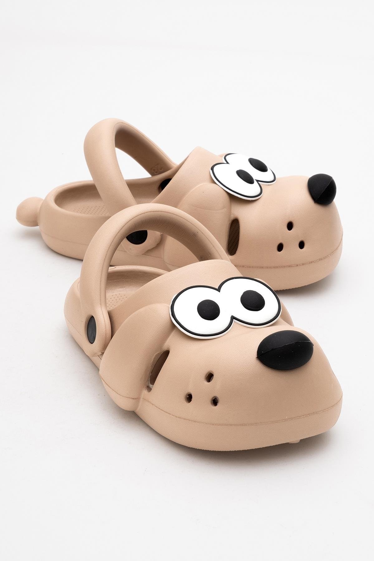 Doggy Vizon Köpek Figürlü Sevimli Günlük Bahçe Sahil Plaj Kreş Unisex Çocuk Terlik&Sandalet