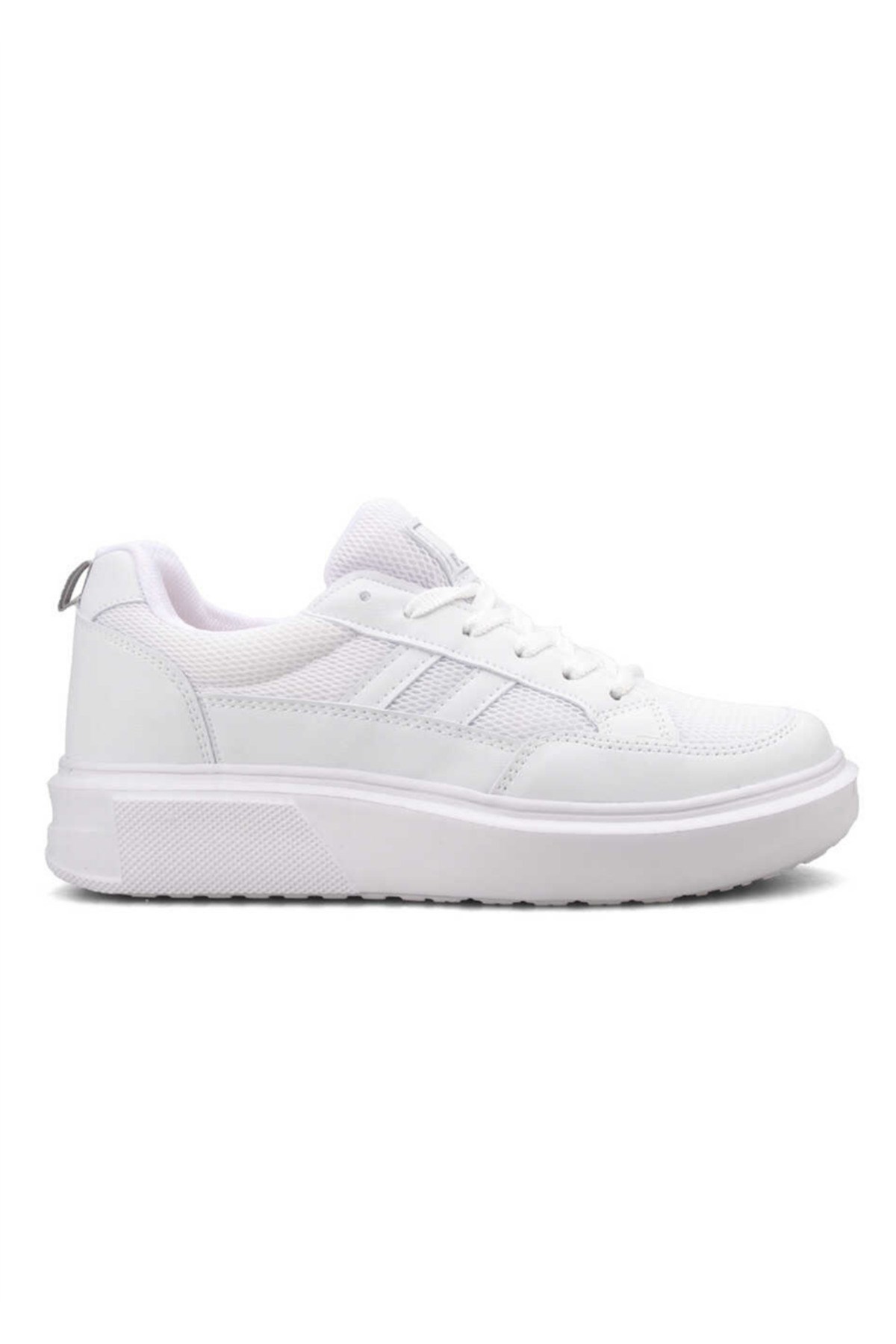 DarkStep 151 Beyaz Anorak Kalın Taban Sneaker Ayakkabı AY1435