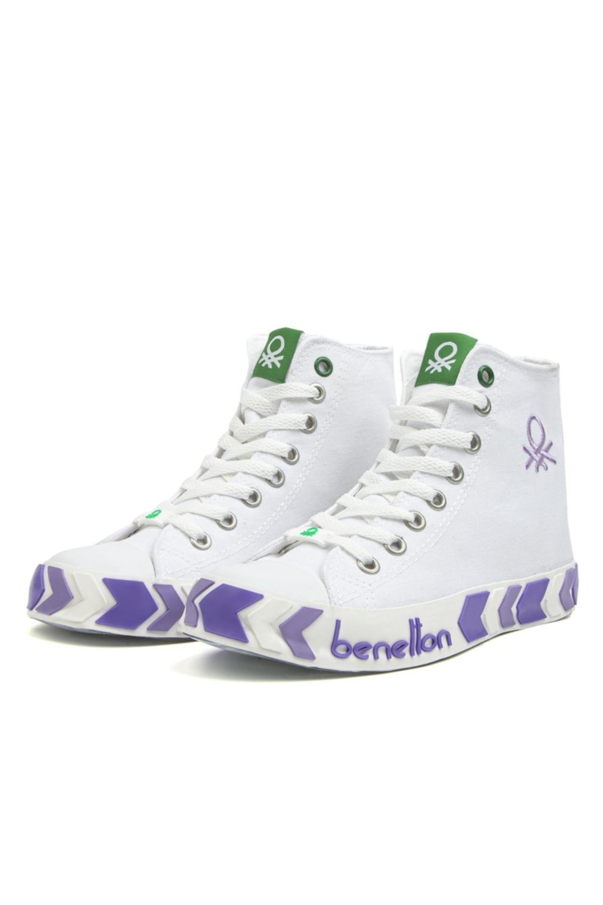 Benetton ® | Bn-30621-3374 Beyaz Lila - Kadın Spor Ayakkabı Benetton ® | Bn-30621-3374 Beyaz Lila - Kadın Spor Ayakkabı