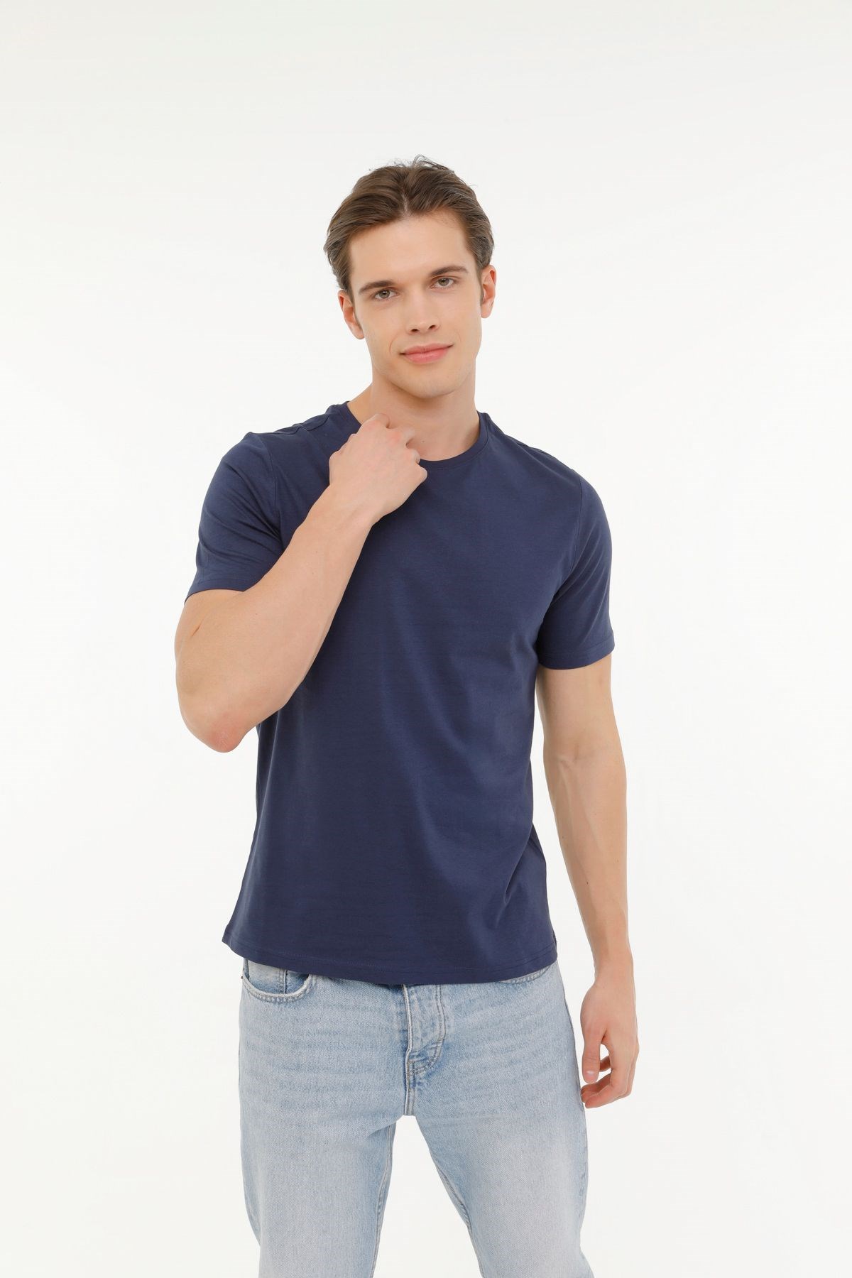 Kinetix M-SN220 BSC T-SHIRT 4FX Lacivert Erkek Kısa Kol T-Shirt M-SN220 BSC T-SHIRT 4FX