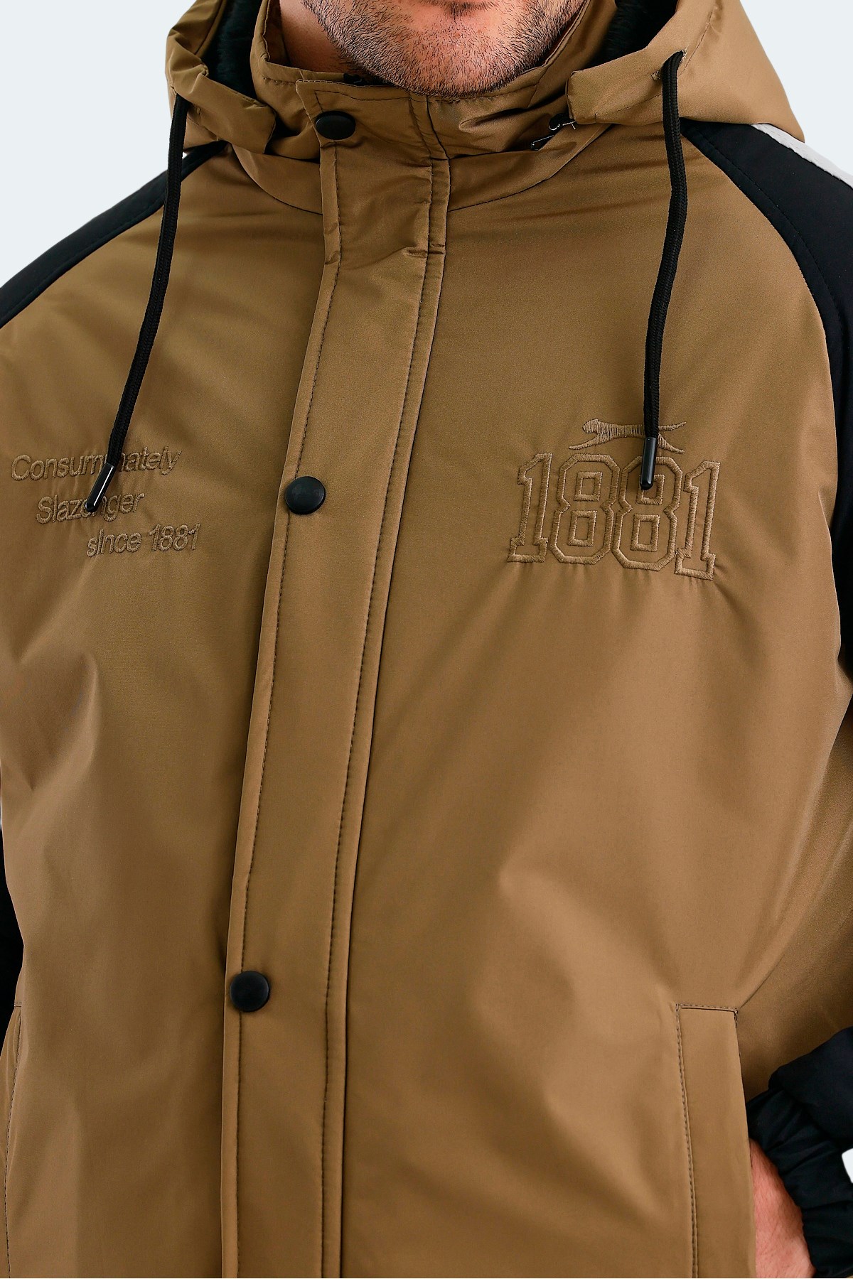 Slazenger HINOX Erkek Kapüşonlu Bej Mont & Kaban ST24JE076 Slazenger HINOX Erkek Kapüşonlu Bej Mont & Kaban ST24JE076