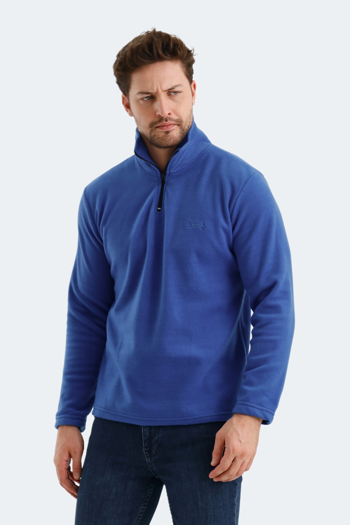 Slazenger SANNE IN Erkek Saks Mavi Polar ST21WE038 Slazenger SANNE IN Erkek Saks Mavi Polar ST21WE038