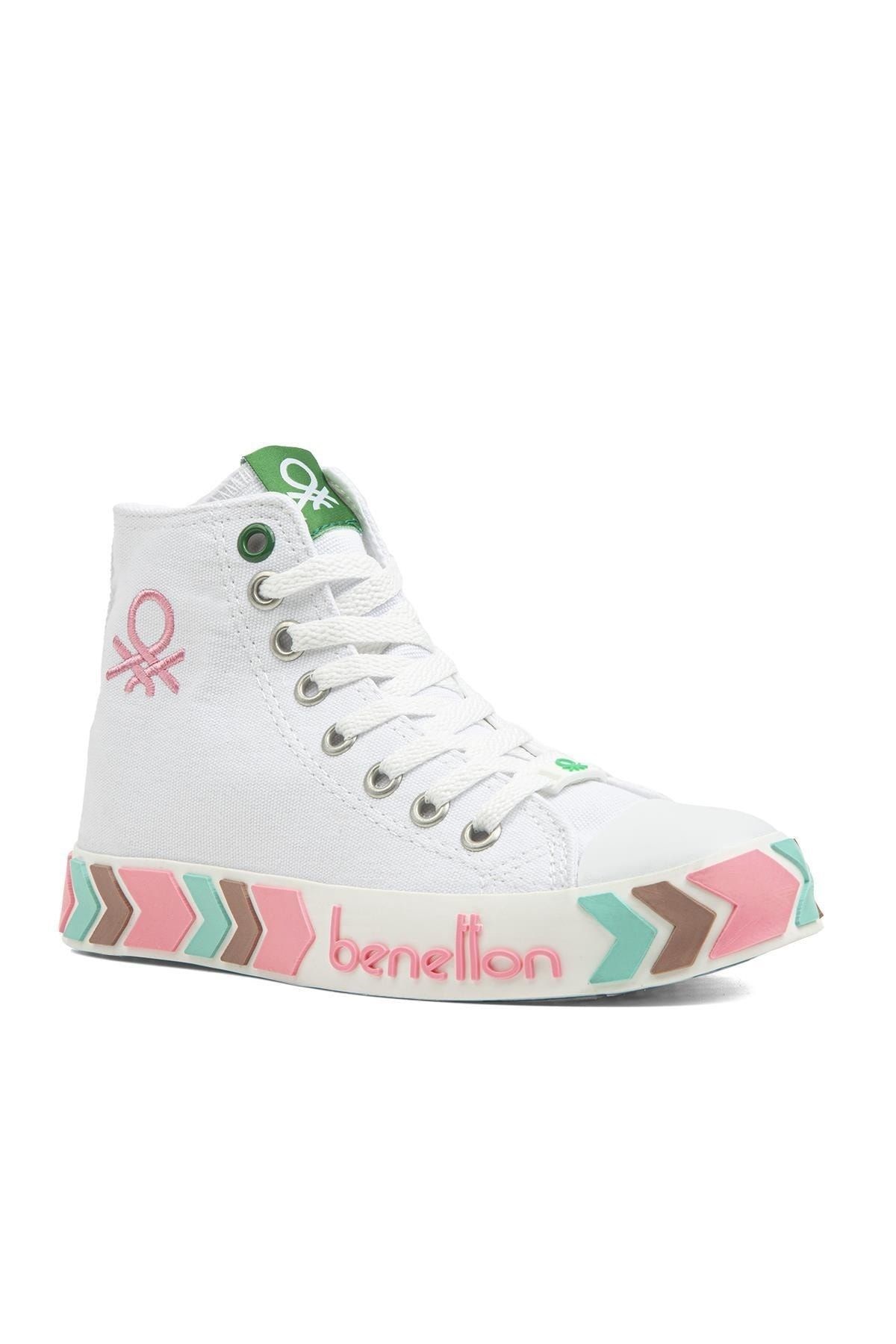 Benetton ® | Bn-30621-3374 Beyaz Pembe - Kadın Spor Ayakkabı Benetton ® | Bn-30621-3374 Beyaz Pembe - Kadın Spor Ayakkabı