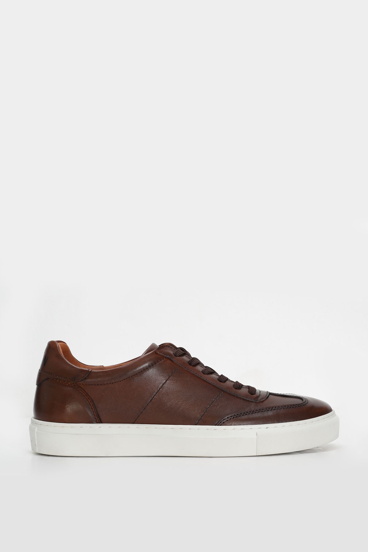 Hakiki Deri Bağcıklı Josef Günlük Sneaker Taba Ayakkabı