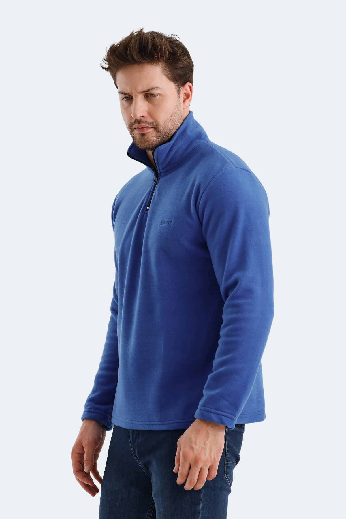 Slazenger SANNE IN Erkek Saks Mavi Polar ST21WE038 Slazenger SANNE IN Erkek Saks Mavi Polar ST21WE038