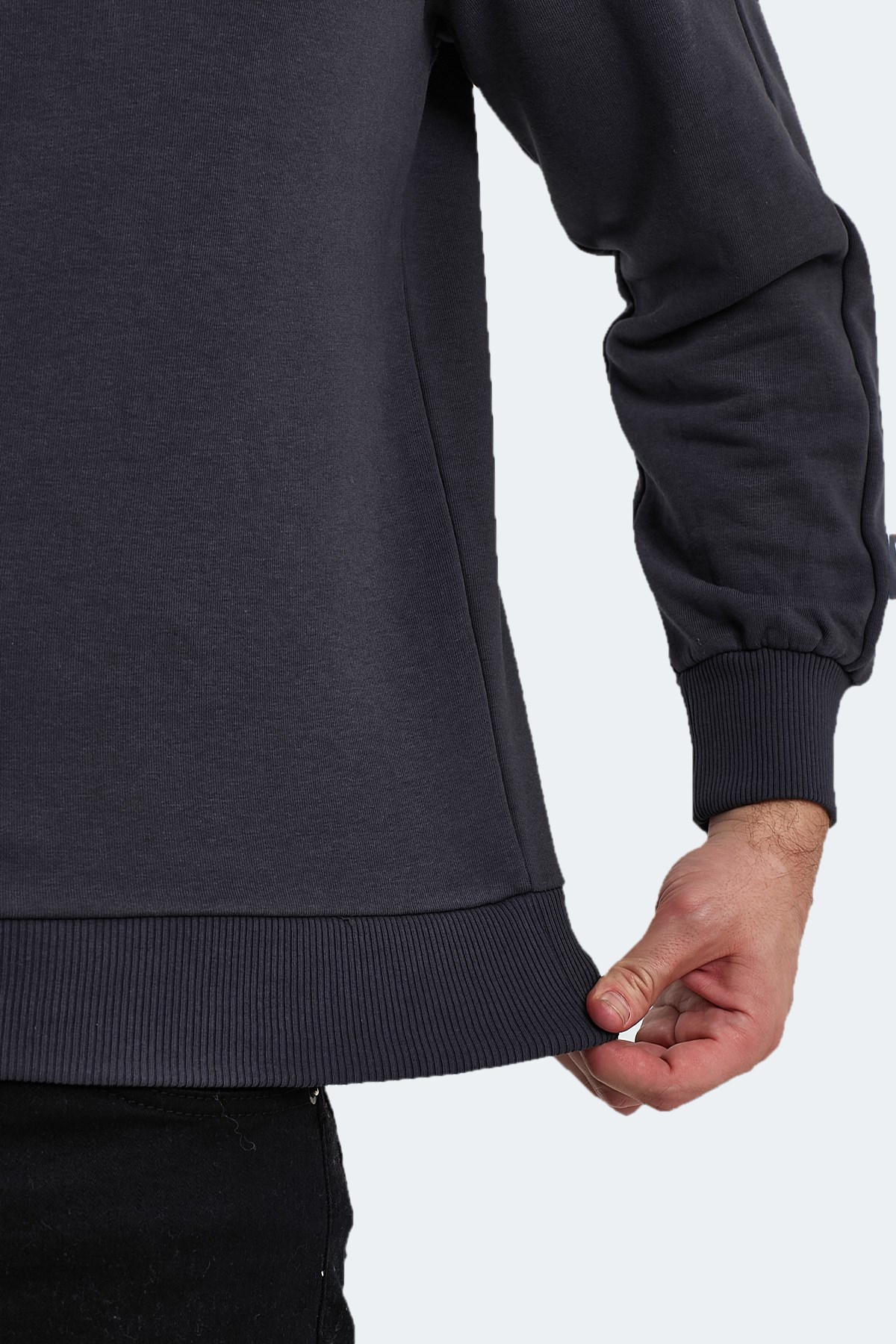 Slazenger SAMMY IN Erkek Sweatshirt Koyu Gri ST23WE453