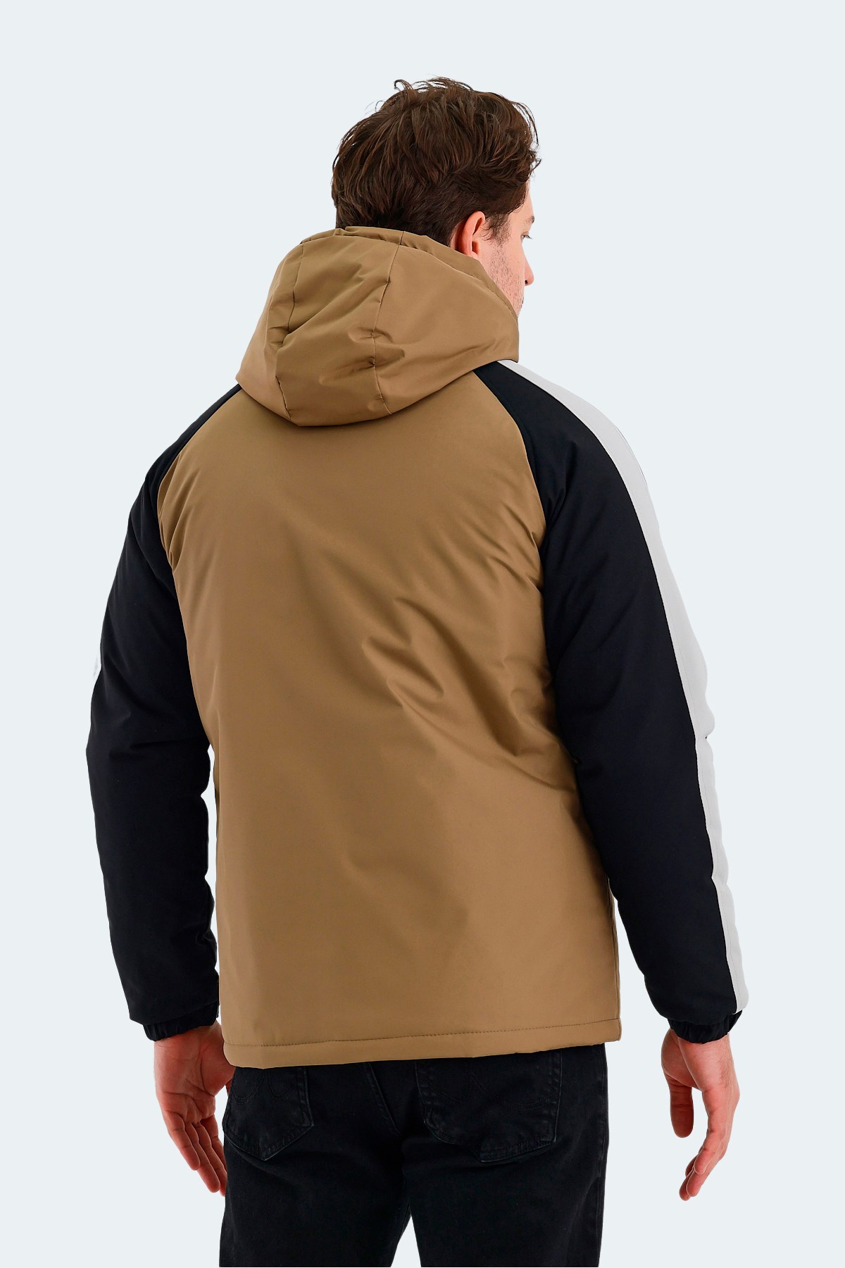 Slazenger HINOX Erkek Kapüşonlu Bej Mont & Kaban ST24JE076 Slazenger HINOX Erkek Kapüşonlu Bej Mont & Kaban ST24JE076