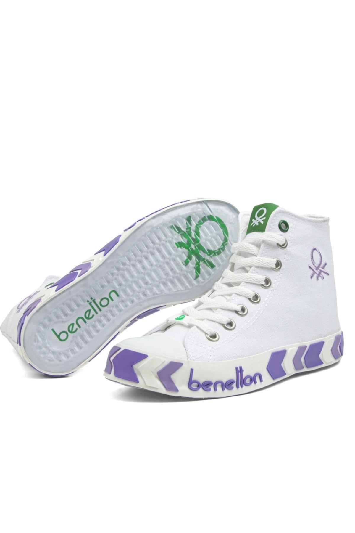 Benetton ® | Bn-30621-3374 Beyaz Lila - Kadın Spor Ayakkabı Benetton ® | Bn-30621-3374 Beyaz Lila - Kadın Spor Ayakkabı