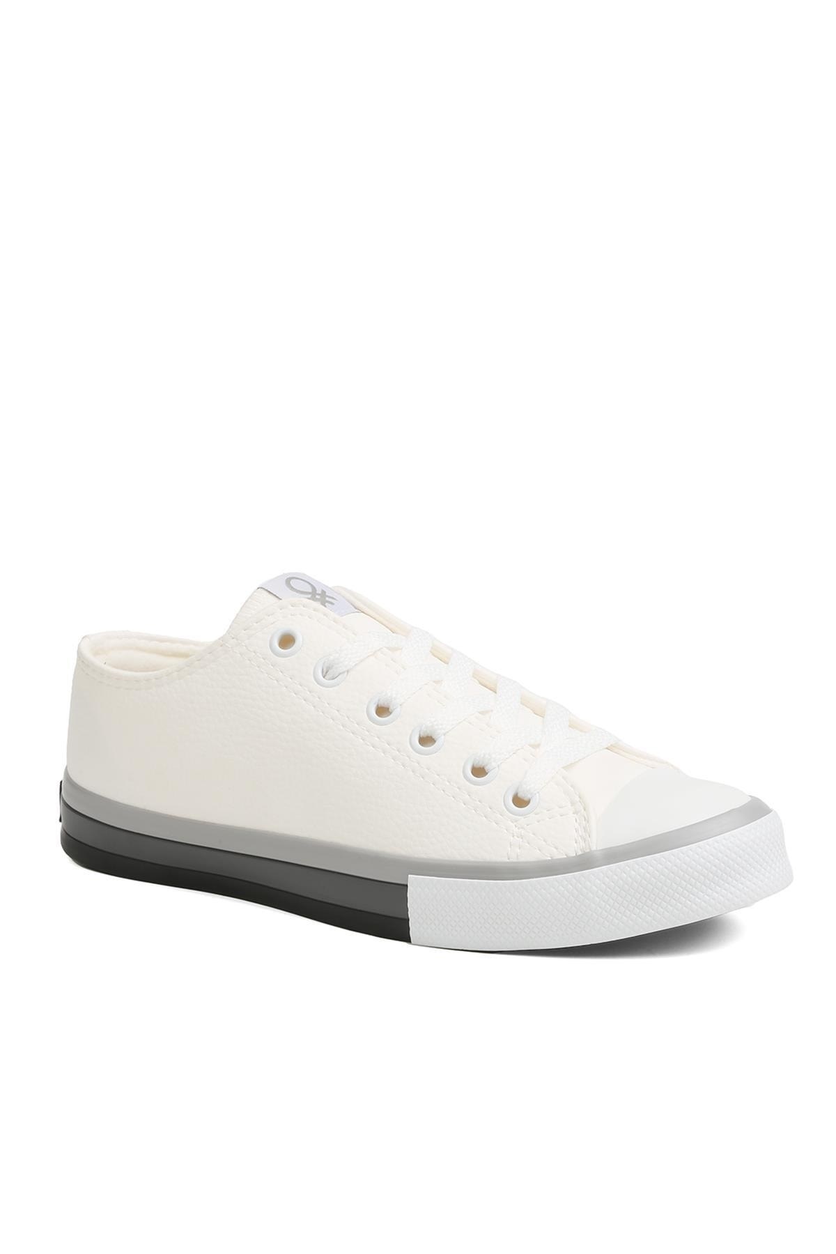 Benetton BN-30756 Bağcıklı Gri-Beyaz Erkek Spor Sneaker Beyaz Benetton BN-30756 Bağcıklı Gri-Beyaz Erkek Spor Sneaker Beyaz