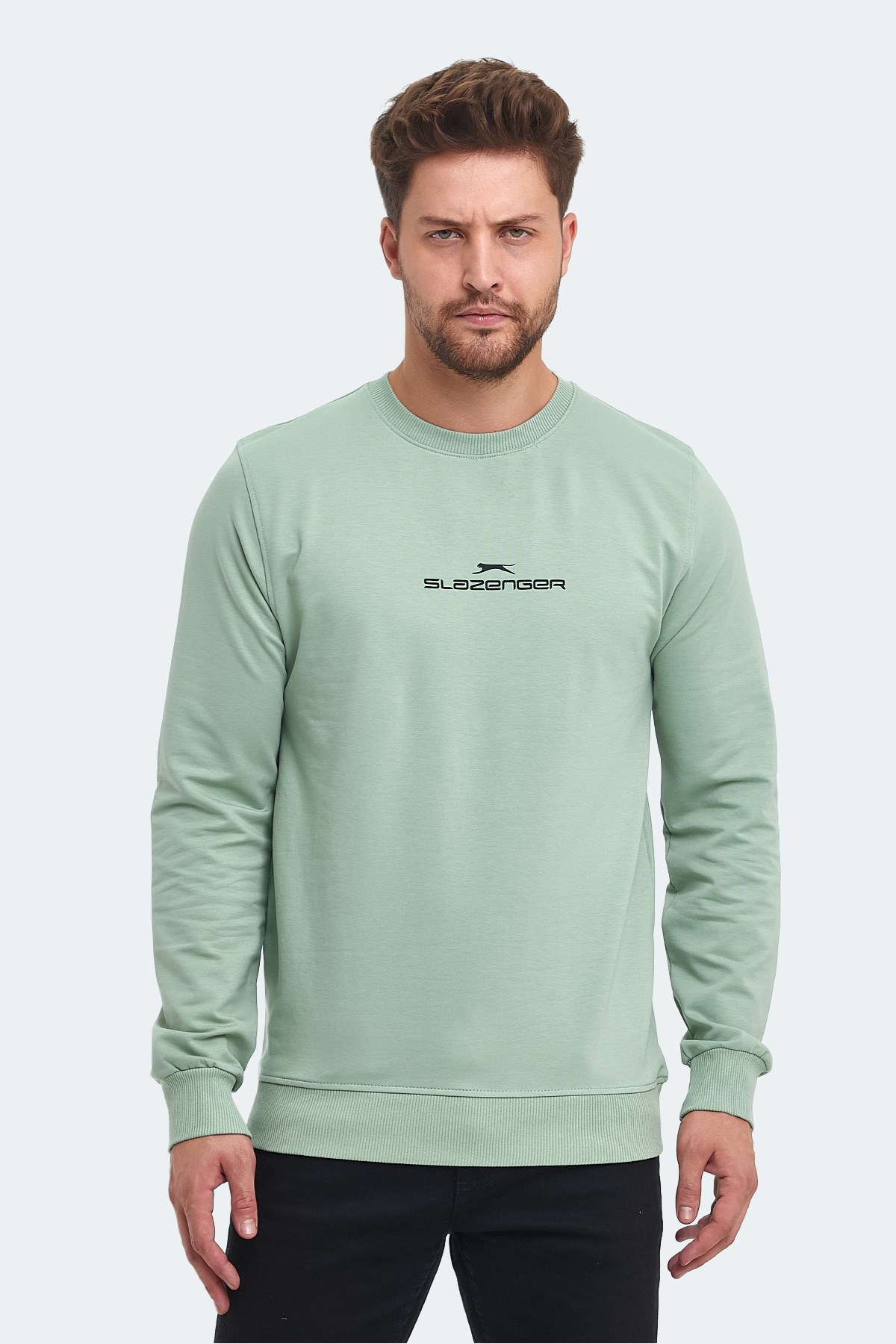 Slazenger ORTWIN Erkek  Yeşil Sweatshirt ST23WE146 Yeşil
