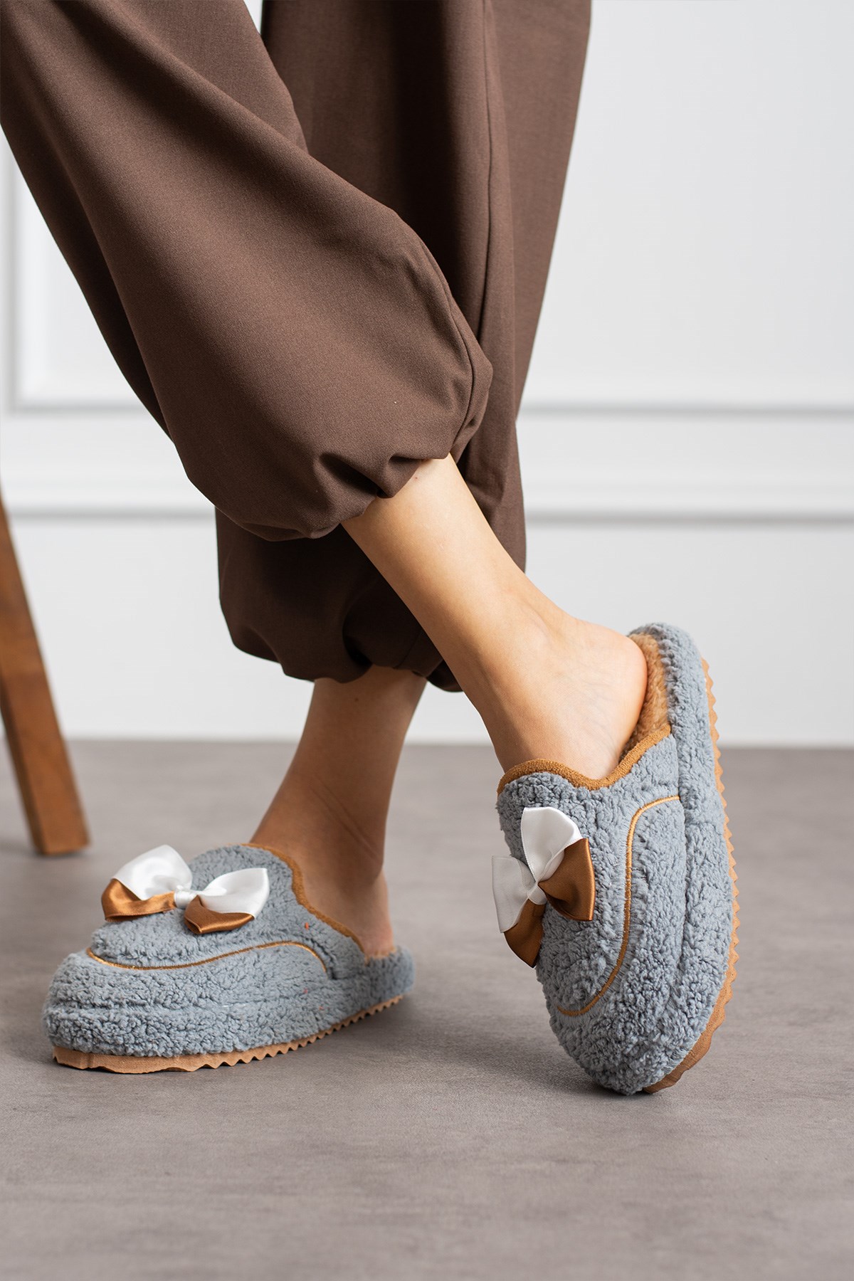 İncim Comfy Gri Kadın Panduf Ev Terliği Rahat Kışlık Hediyelik Çeyizlik Misafir Terliği İncim Comfy Gri Kadın Panduf Ev Terliği Rahat Kışlık Hediyelik Çeyizlik Misafir Terliği