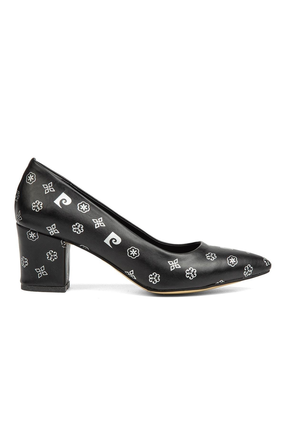 Pierre Cardin ® | Pc-50176 - 3955 Siyah Desen - Kadın Topuklu Ayakkabı