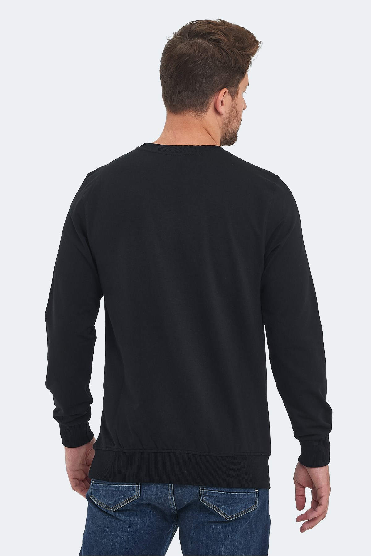 Slazenger ORTWIN Erkek  Siyah Sweatshirt ST23WE146 Siyah