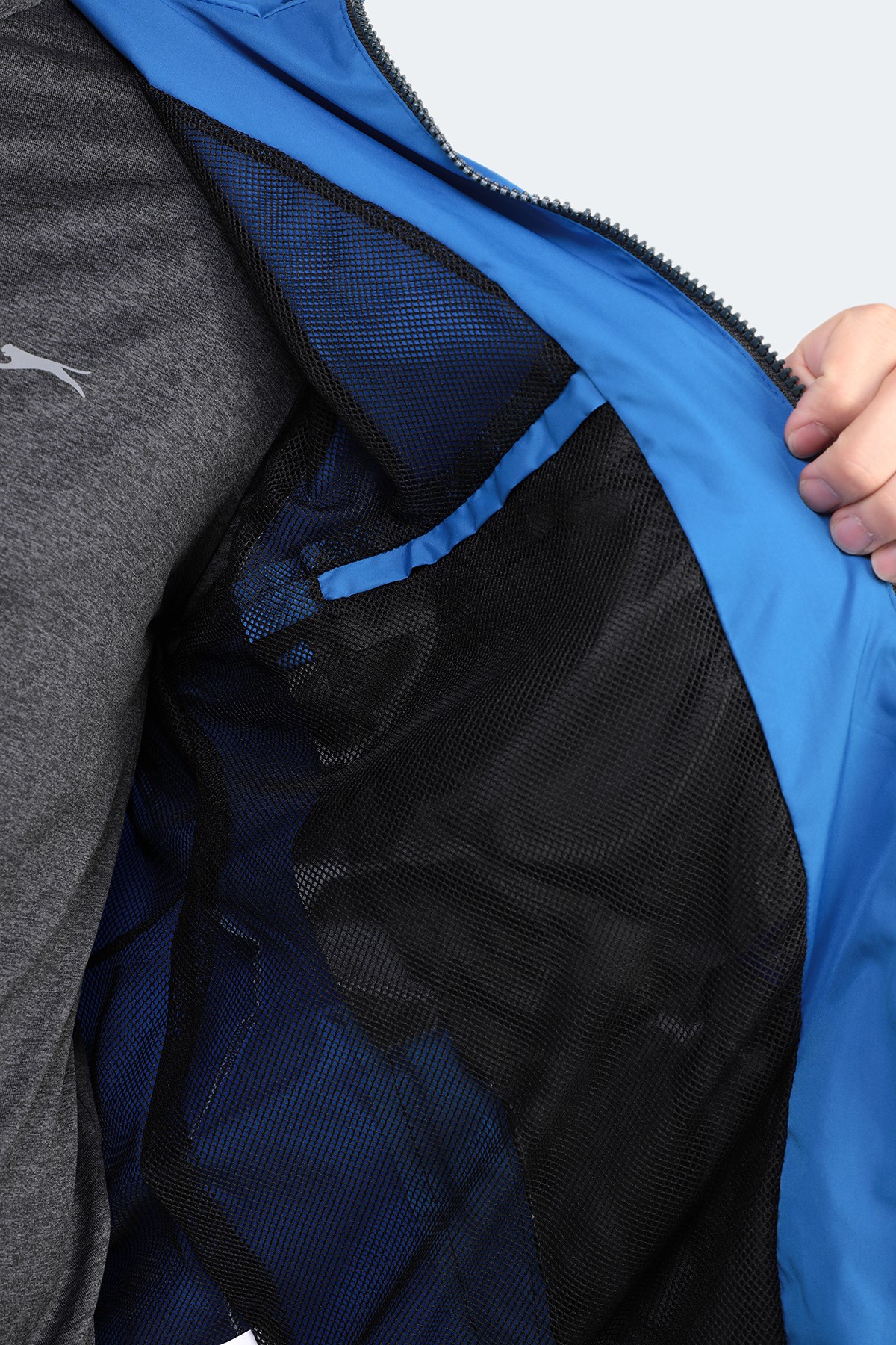 Slazenger OFANS Erkek  Saks Mavi Yağmurluk ST21JE060