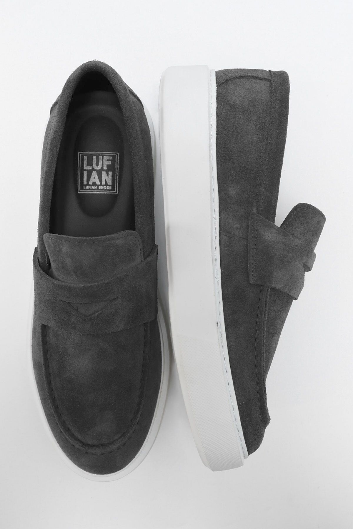 Hakiki Deri Bağcıksız Günlük Erkek Sneaker Lufian Alex Açık Gri Sneaker Hakiki Deri Bağcıksız Günlük Erkek Sneaker Lufian Alex Açık Gri Sneaker