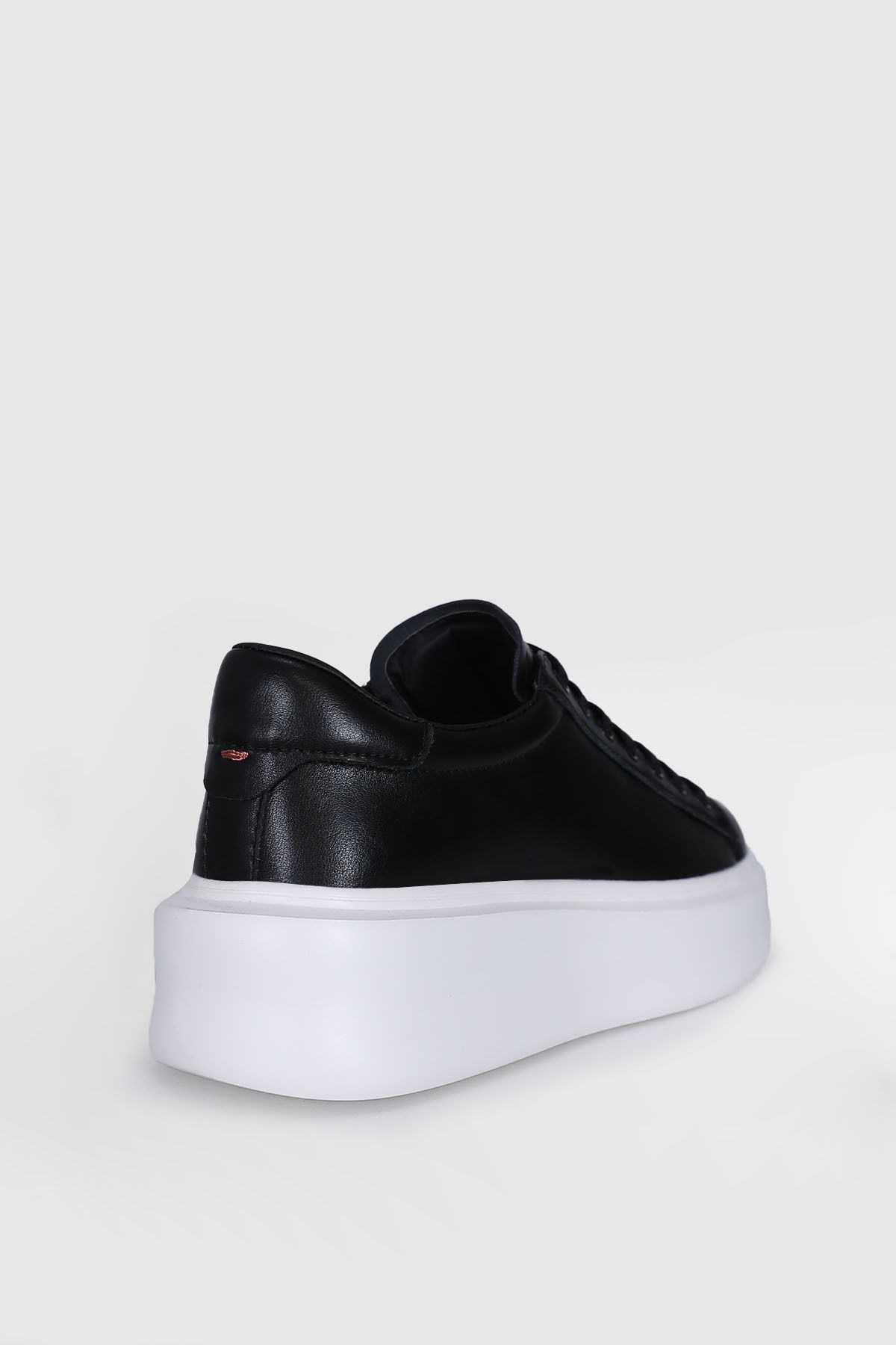 Hakiki Deri Bağcıklı Günlük Erkek Sneaker Lufian Gage Siyah Beyaz Ayakkabı Hakiki Deri Bağcıklı Günlük Erkek Sneaker Lufian Gage Siyah Beyaz Ayakkabı