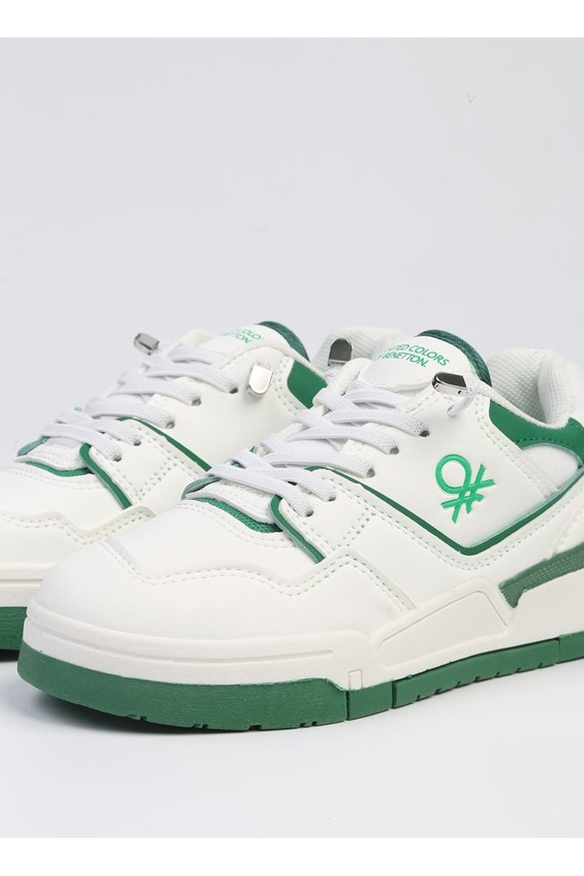 Benetton Beyaz - Yeşil Erkek Sneaker BNI-10082 5003144300