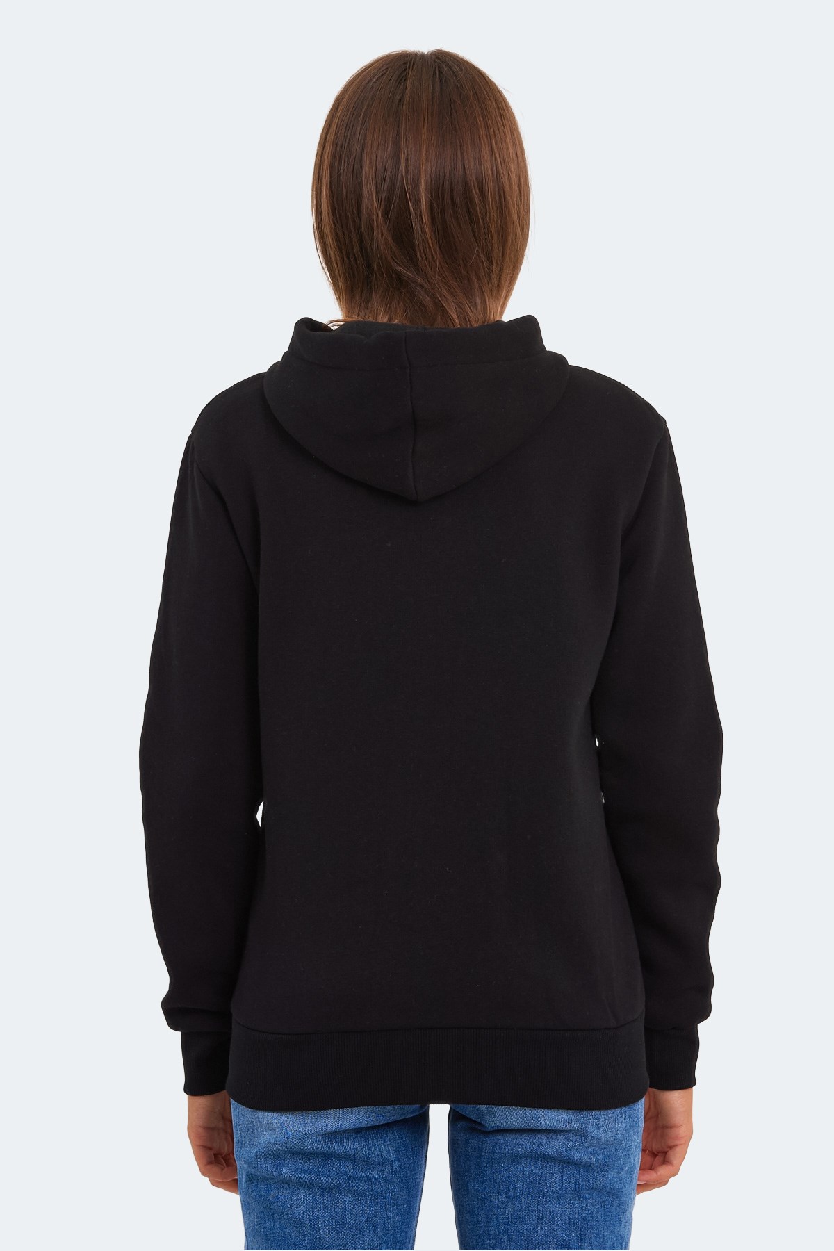 Slazenger KATYA Kadın Fermuarlı Kapüşonlu Cepli Siyah Sweatshirt ST23WK081