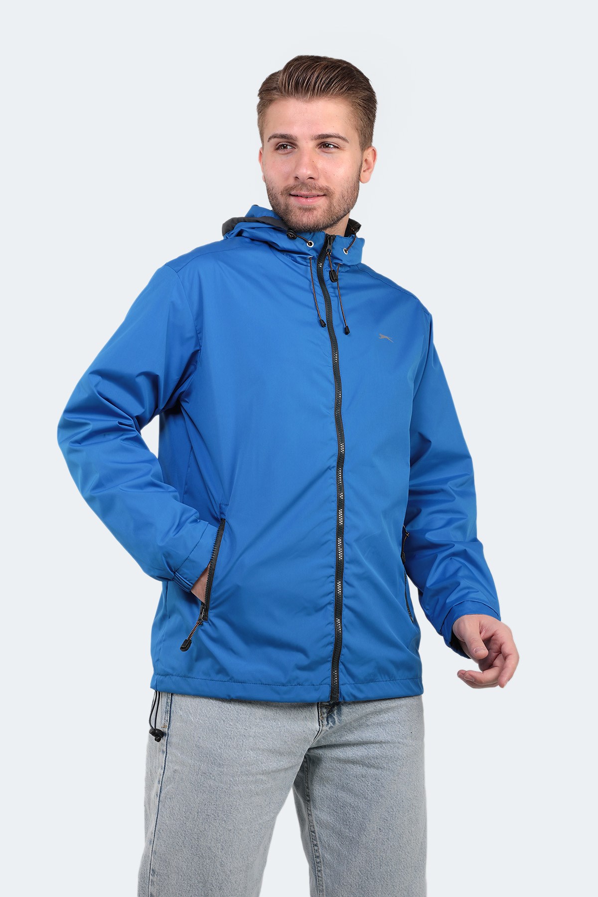 Slazenger OFANS Erkek  Saks Mavi Yağmurluk ST21JE060