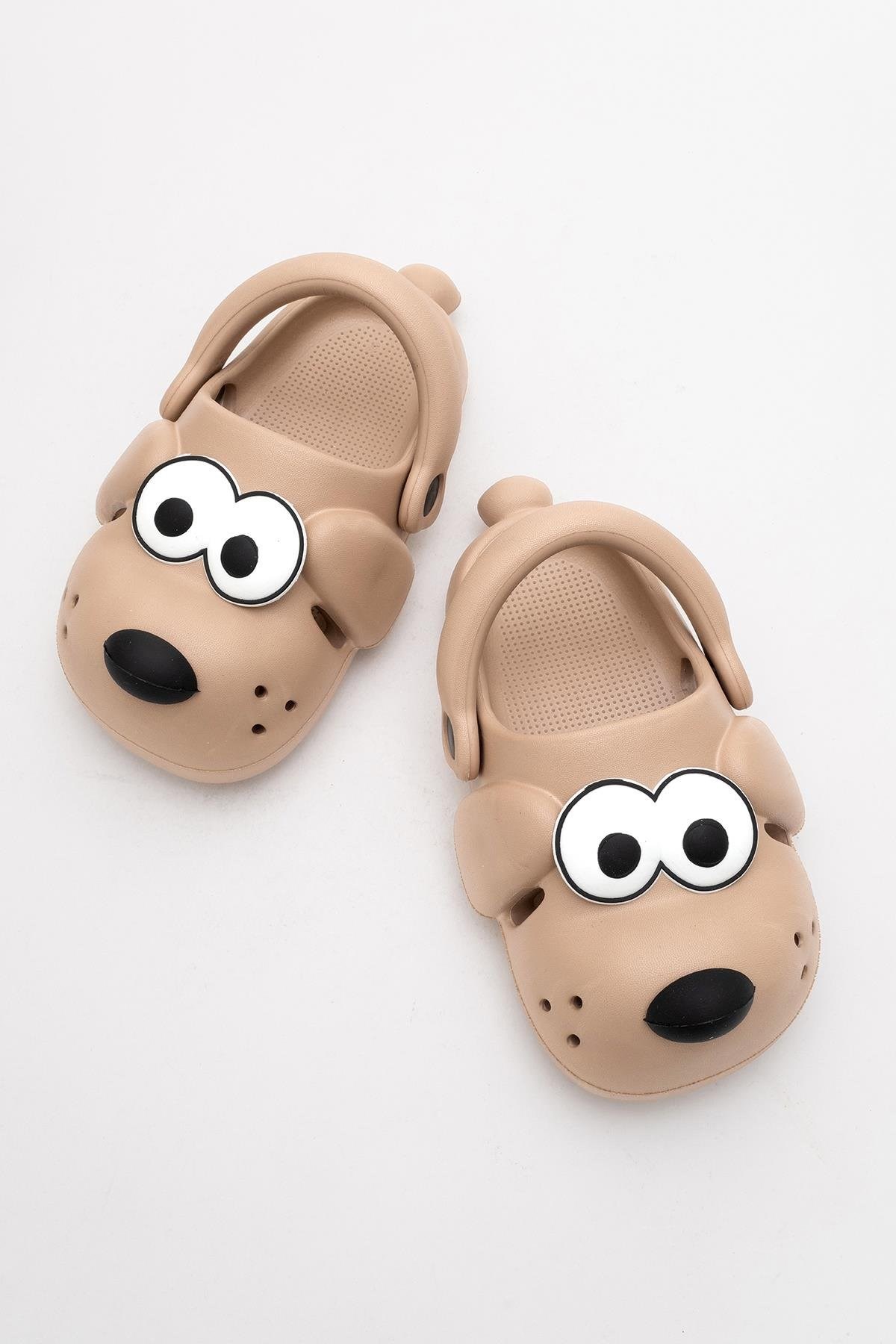 Doggy Vizon Köpek Figürlü Sevimli Günlük Bahçe Sahil Plaj Kreş Unisex Çocuk Terlik&Sandalet