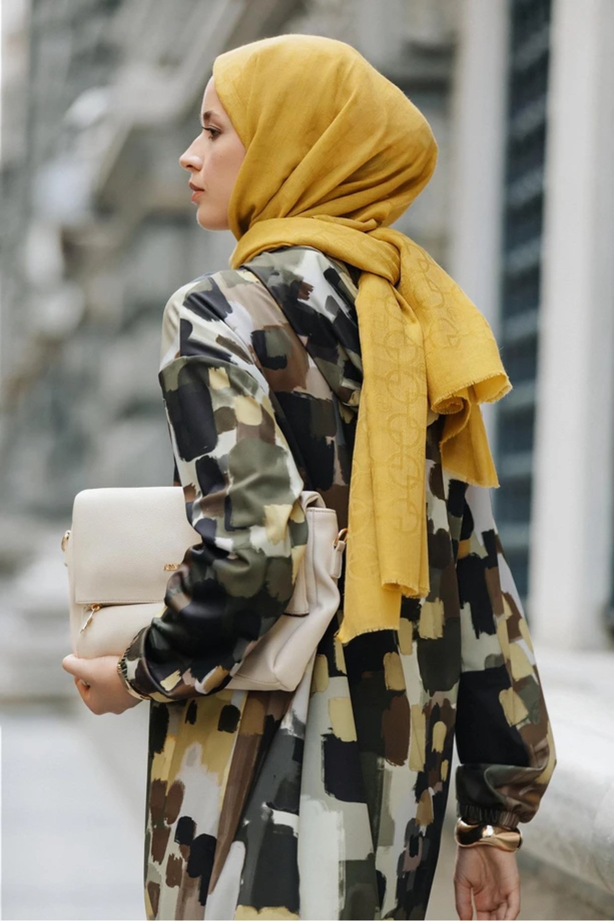 Armine 23 Yün-Pamuk Şal 1001 1001 23 Gold