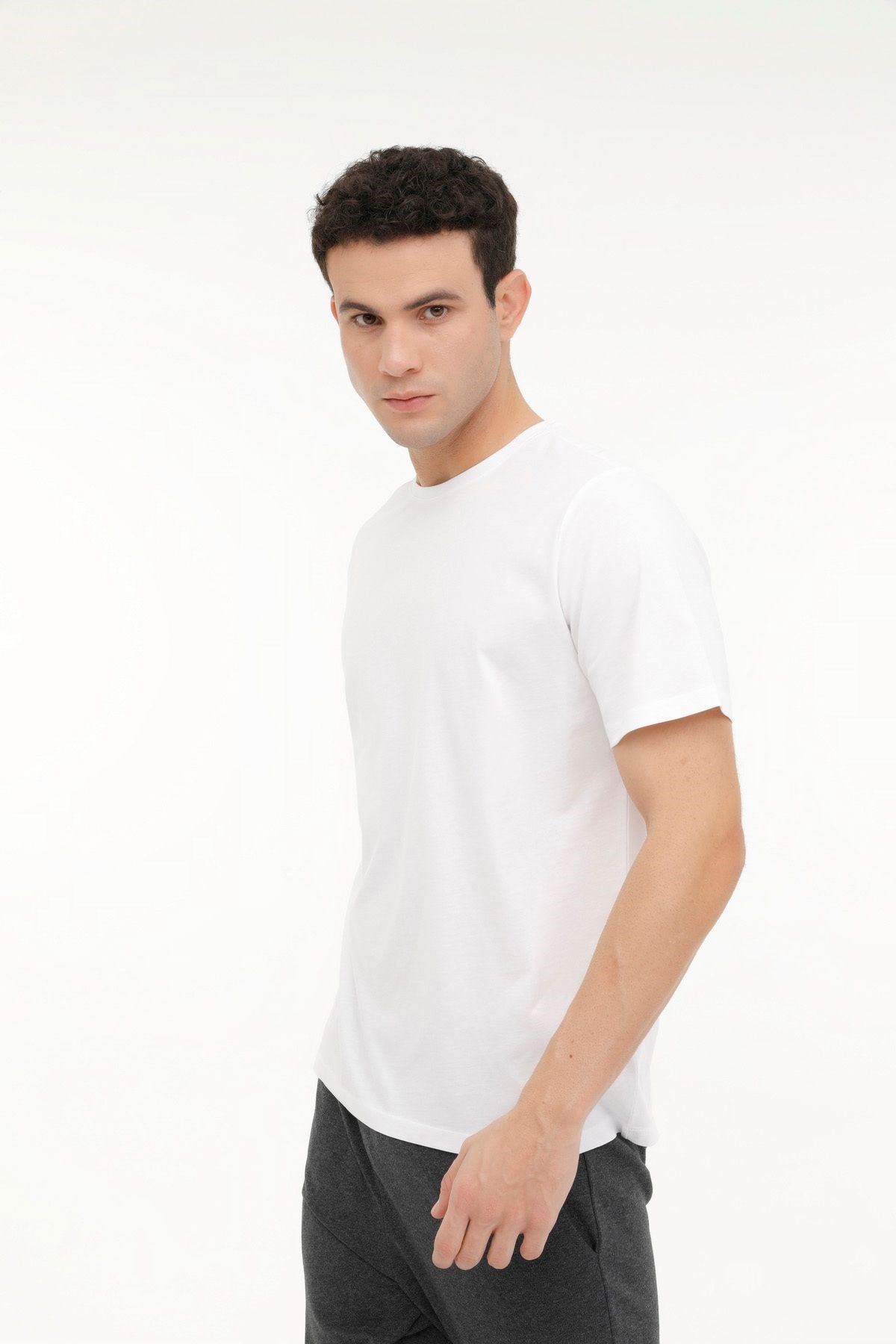 Kinetix M-SN220 BSC T-SHIRT 4FX Beyaz Erkek Kısa Kol T-Shirt M-SN220 BSC T-SHIRT 4FX