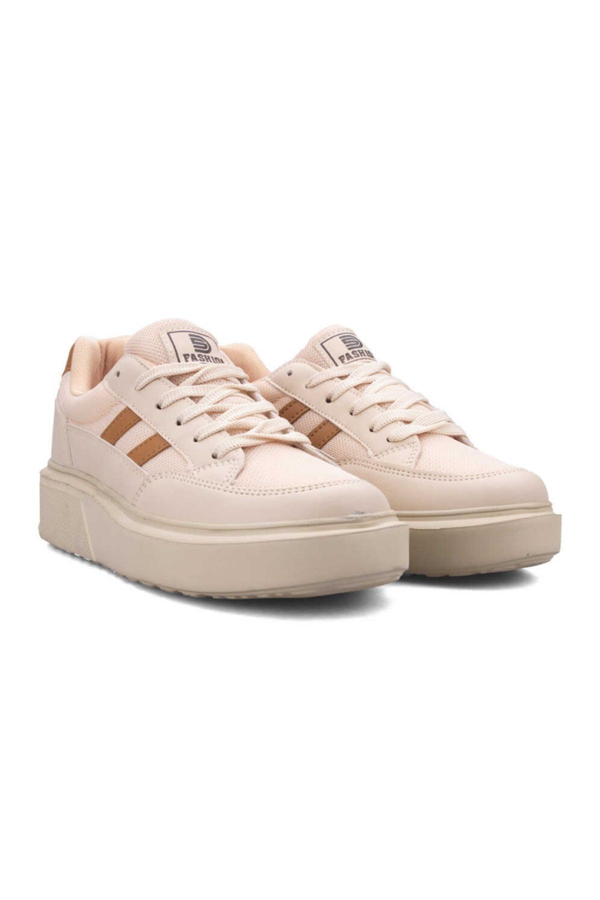 DarkStep 151 Bej Anorak Kalın Taban Sneaker Ayakkabı AY1436