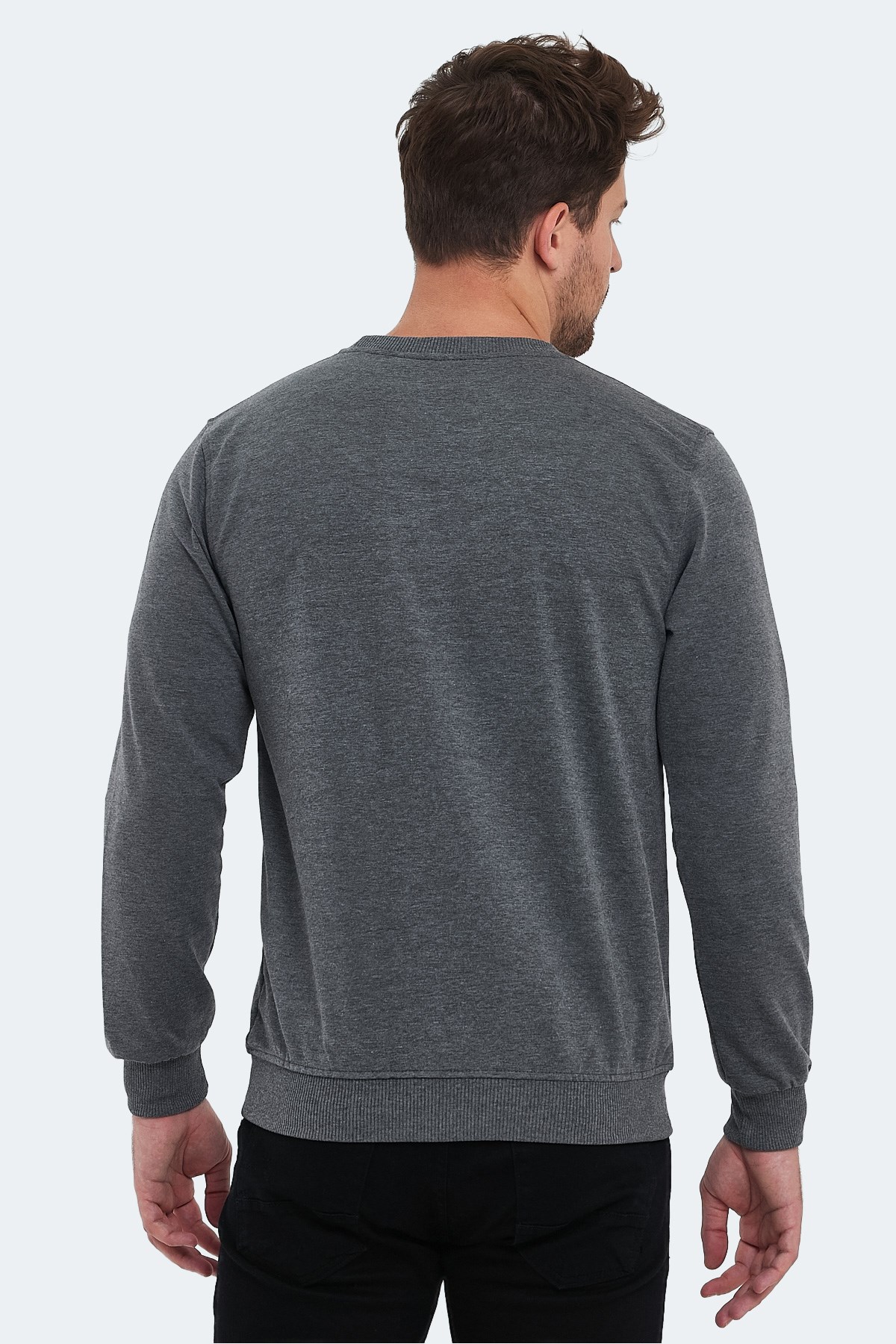 Slazenger ORTWIN Erkek  Koyu Gri Sweatshirt ST23WE146 Koyu Gri