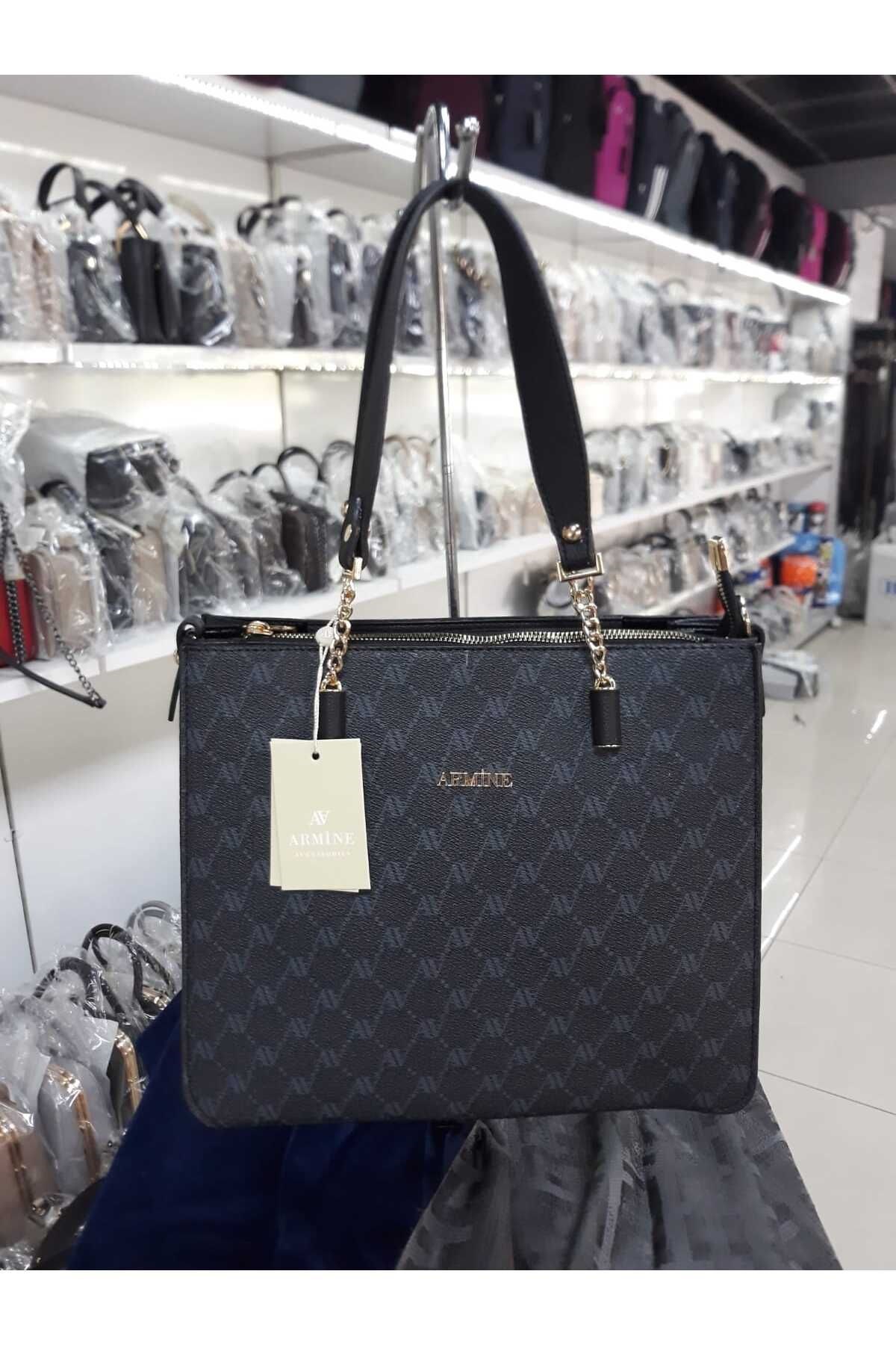 Armine Model Kodu 362 Siyah Noktalı Hakiki Deri Omuz Çantası Siyah Çanta Armine Model Kodu 362 Siyah Noktalı Hakiki Deri Omuz Çantası Siyah Çanta