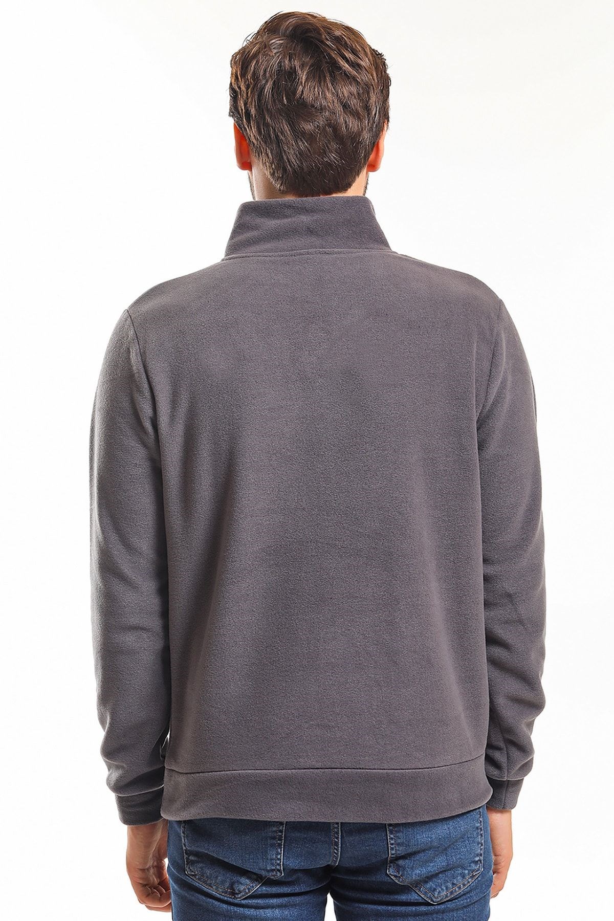 Slazenger SOLID Erkek Sweatshirt K.Gri ST21WE052 Slazenger SOLID Erkek Sweatshirt K.Gri ST21WE052
