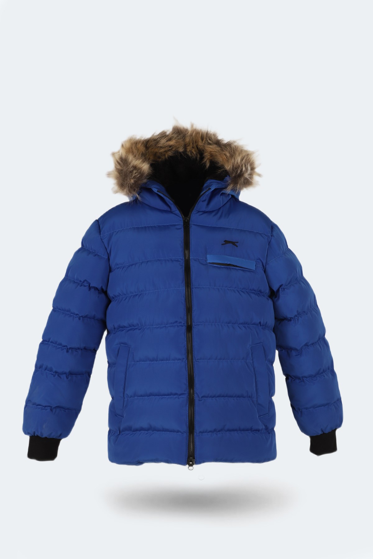 Slazenger CALISTO NEW Çocuk Kapüşonlu Şişme Saks Mavi Mont & Kaban ST23JC027
