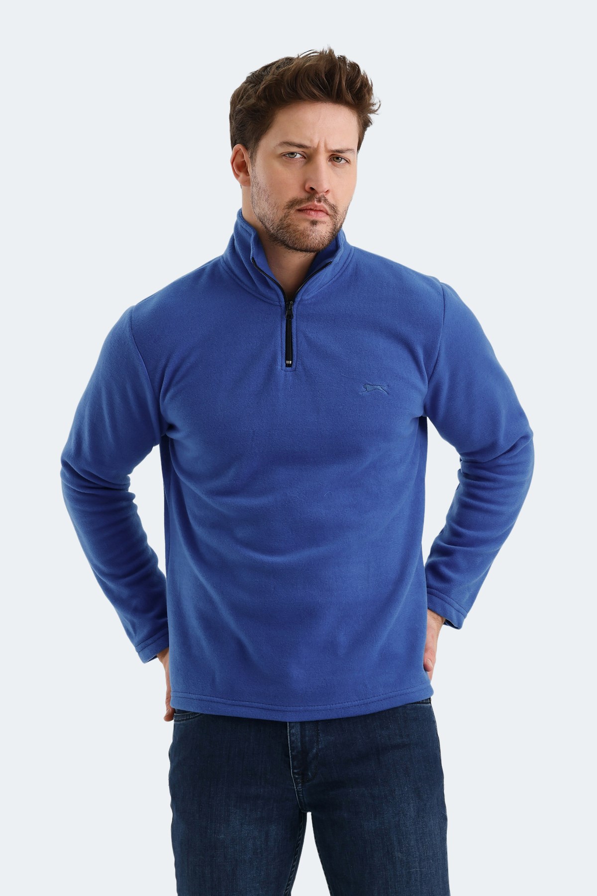 Slazenger SANNE IN Erkek Saks Mavi Polar ST21WE038 Slazenger SANNE IN Erkek Saks Mavi Polar ST21WE038