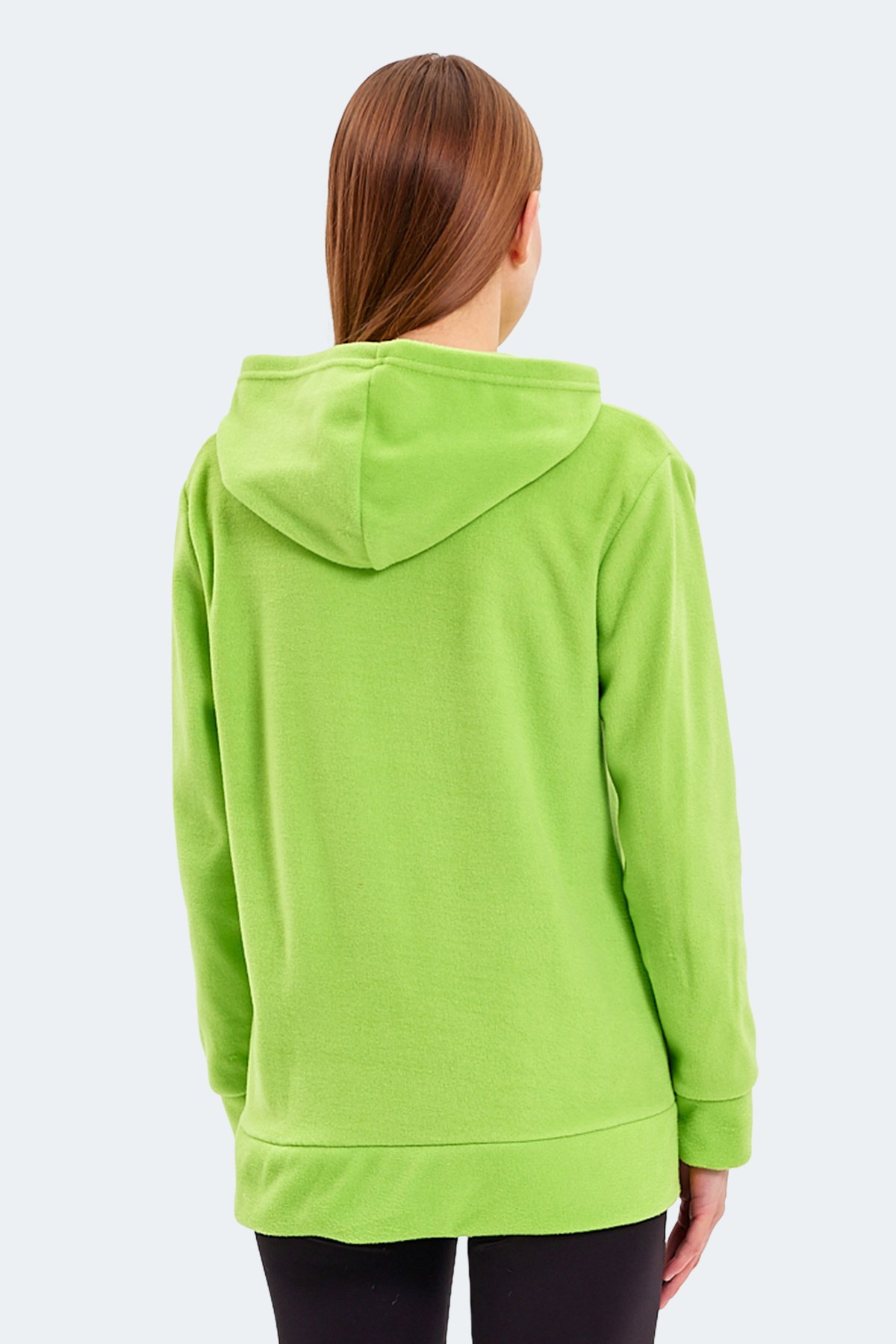 Slazenger SASSA IN Kadın Kapüşonlu Cepli Nane Polar Nane