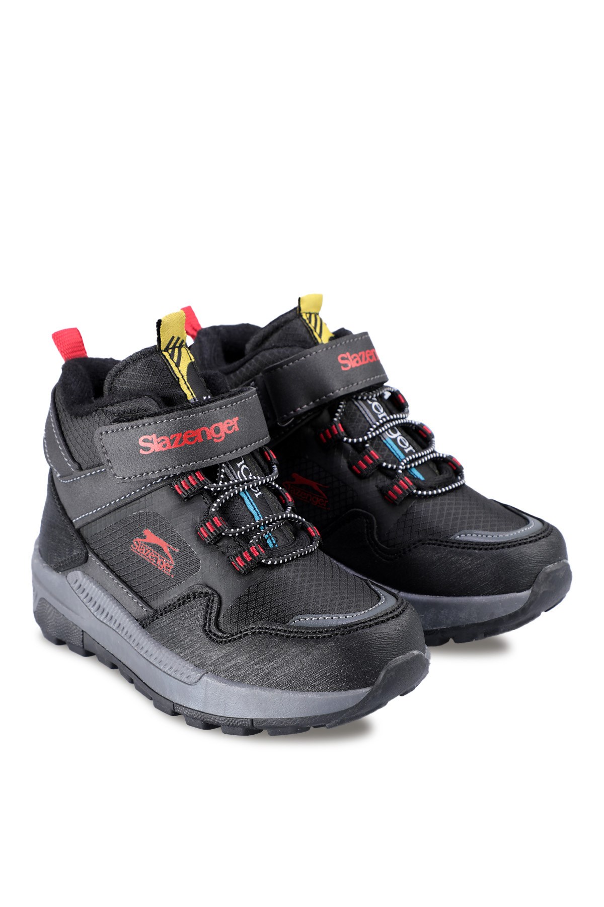 Slazenger KENZIE Çocuk Cırt Cırtlı Siyah / Kırmızı Bot SA22OP007 Slazenger KENZIE Çocuk Cırt Cırtlı Siyah / Kırmızı Bot SA22OP007