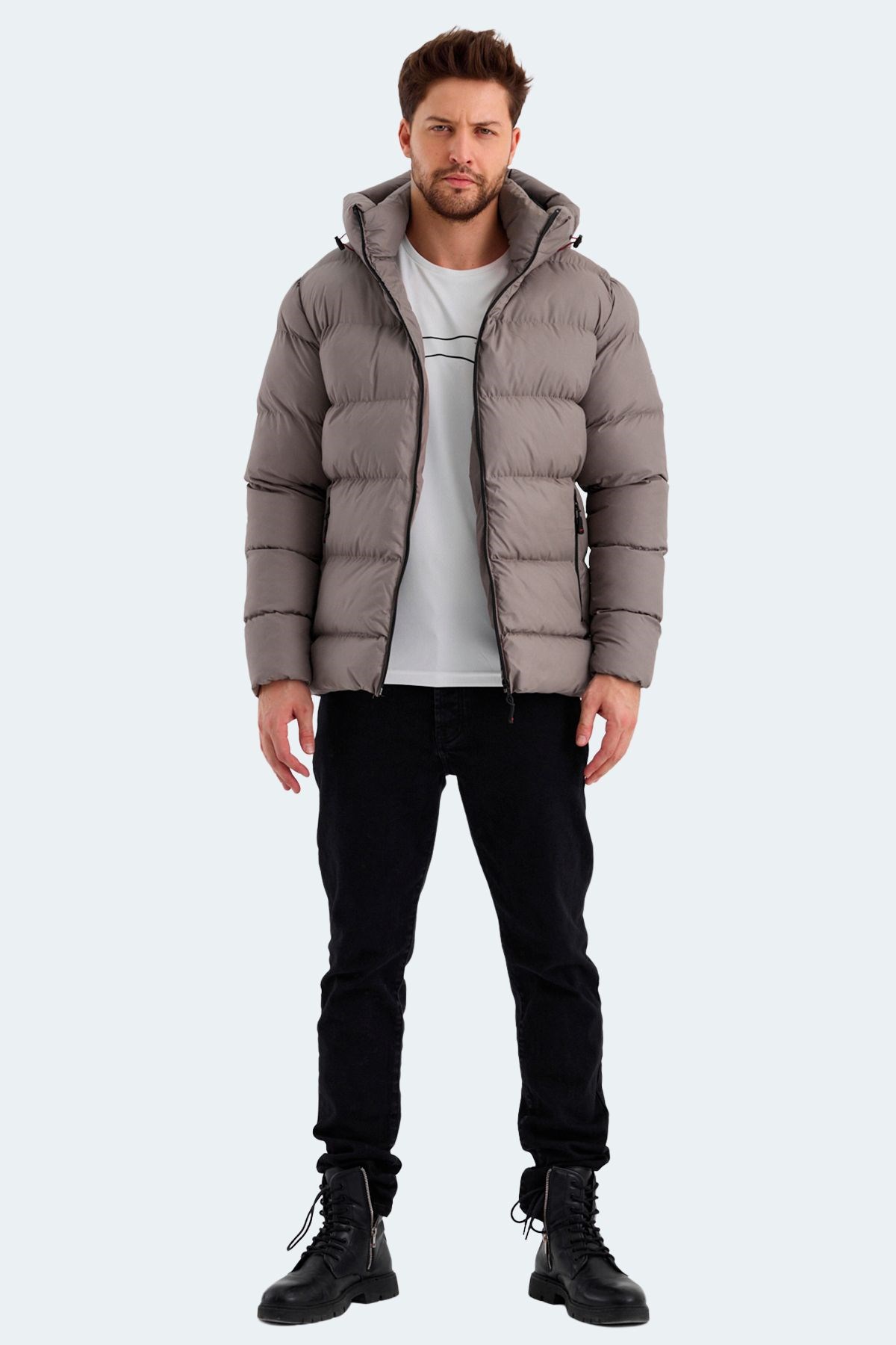 Slazenger Hank Erkek Mont & Kaban Taş Gri ST22JE001 Slazenger Hank Erkek Mont & Kaban Taş Gri ST22JE001
